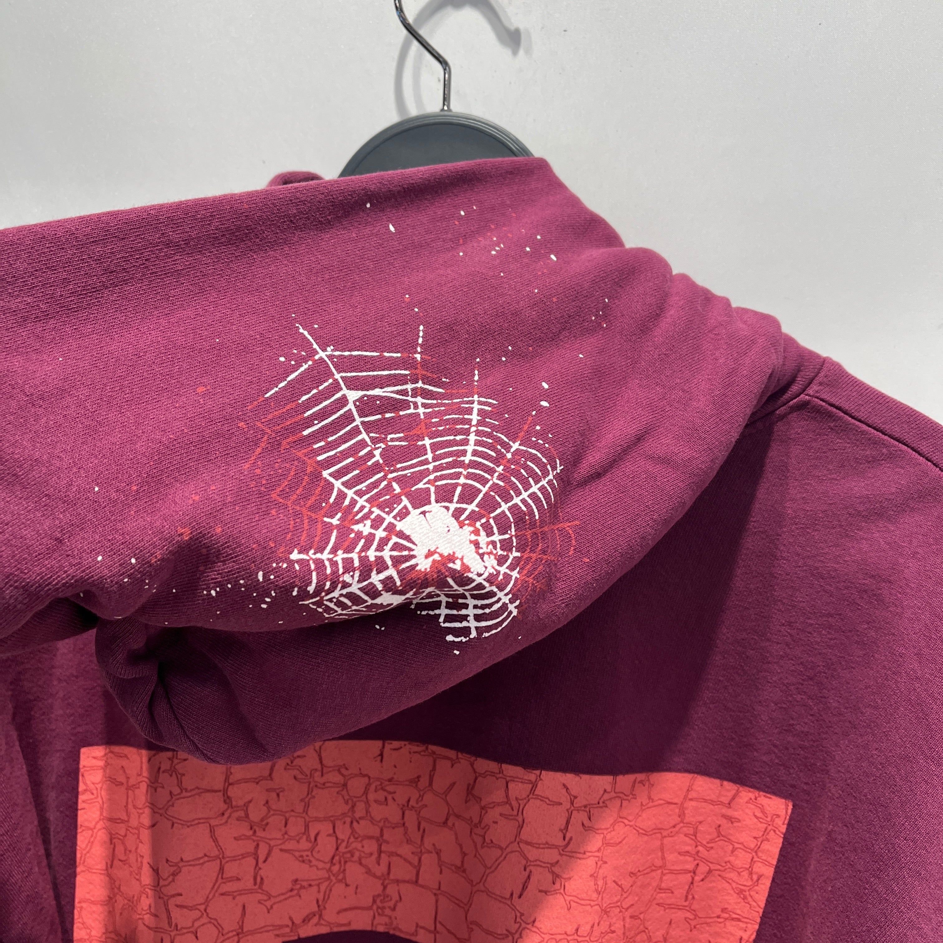 Sp5der/Hoodie/XL/Graphic/Cotton/BRD/Pullover/Nocturnal Highway Bordeaux view 3