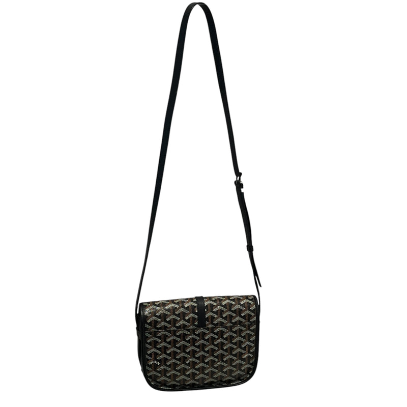 GOYARD/Cross Body Bag/Monogram/Leather/BLK/belvedere pm