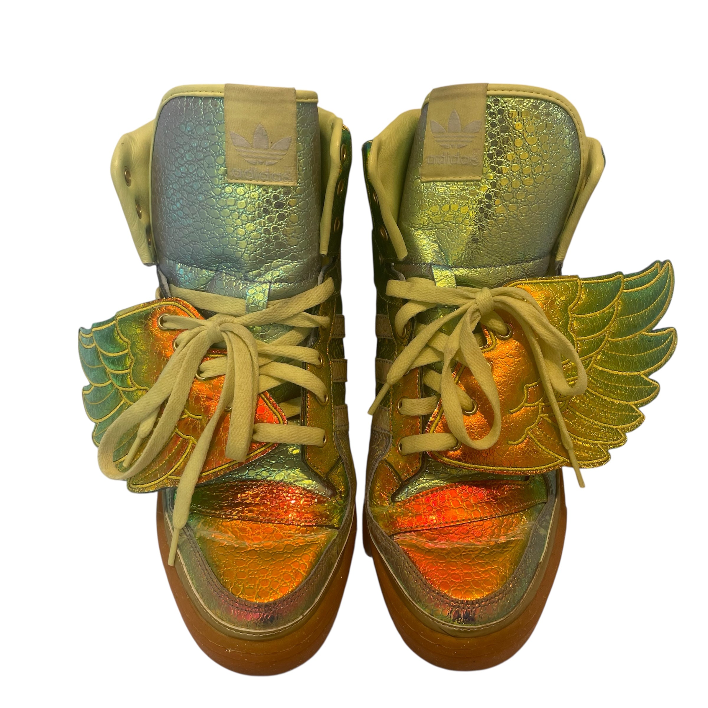 adidas/Hi-Sneakers/US 10.5/Glitter/Leather/MLT/Jeremy Scott Foil Wing view 5