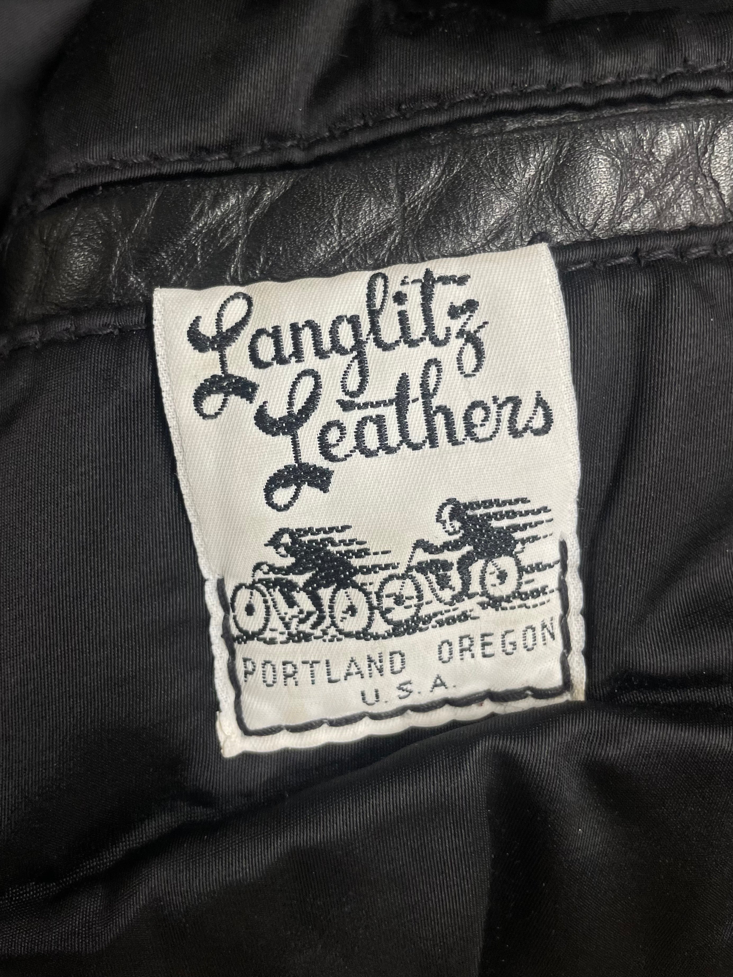 LANGLITZ LEATHERS/Leather Jkt/S/Leather/BLK/by willaim f view 4