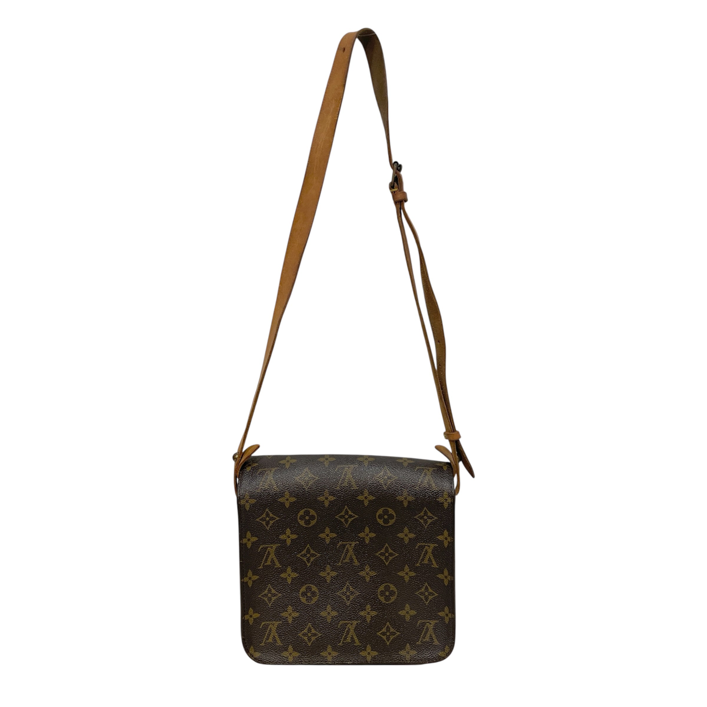 LOUIS VUITTON/Cross Body Bag/Monogram/Leather/BRW/Cartouchiere MM Crossbody Bag view 2