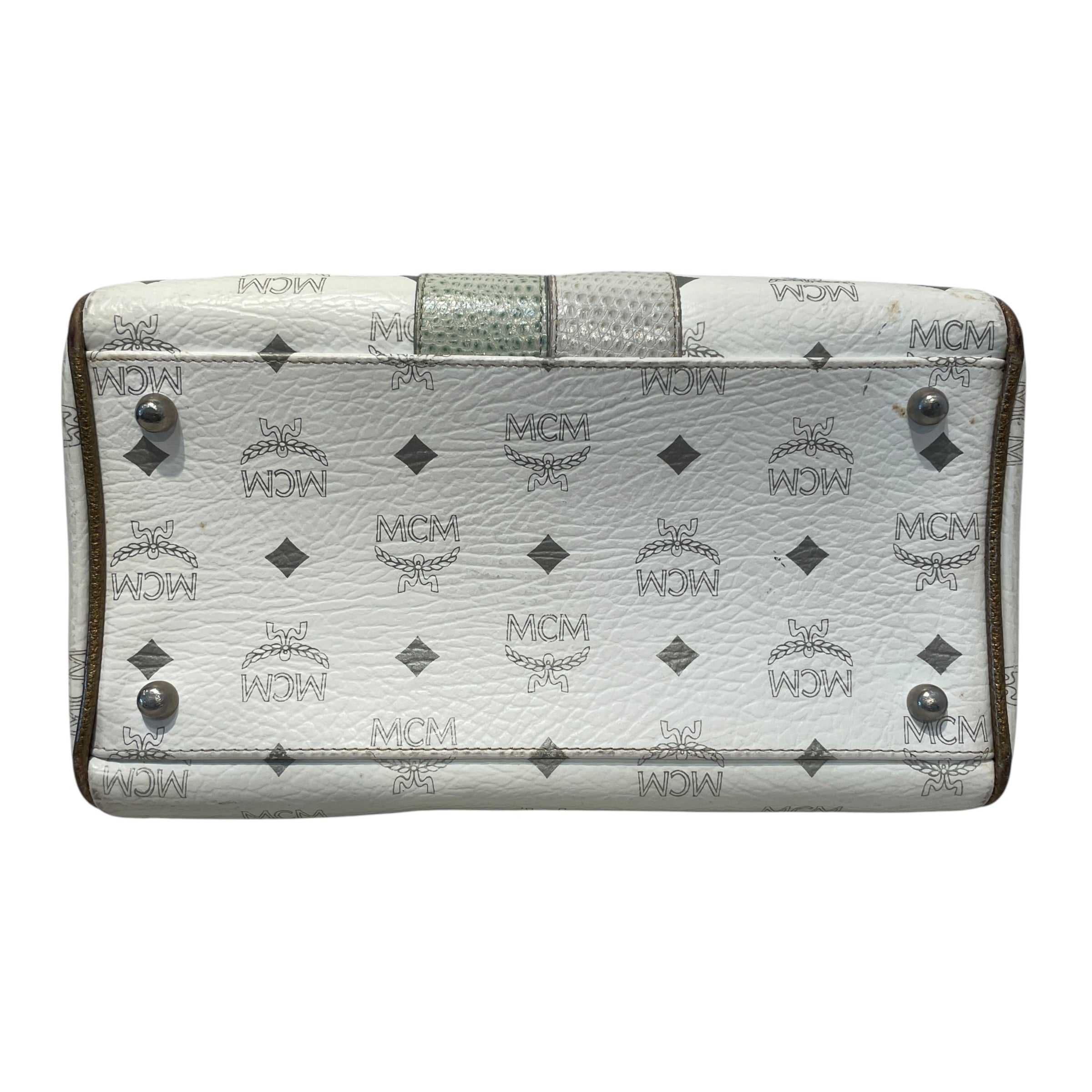 MCM/Tote Bag/Monogram/Leather/WHT/Monogram Luggage Bag view 3