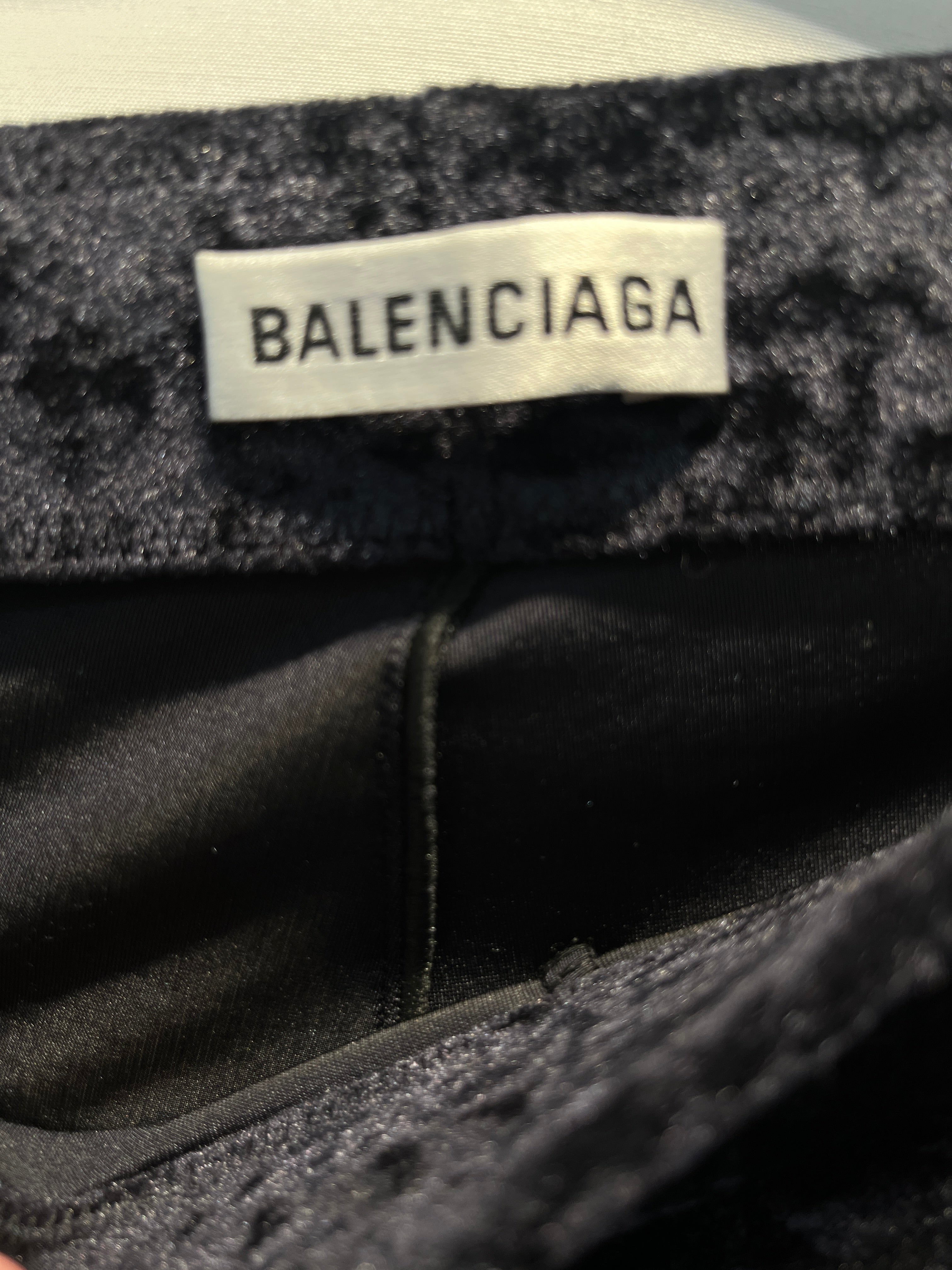 BALENCIAGA/Skirt/38/Velour/BLK/KNEE LENGTH SKIRT view 4
