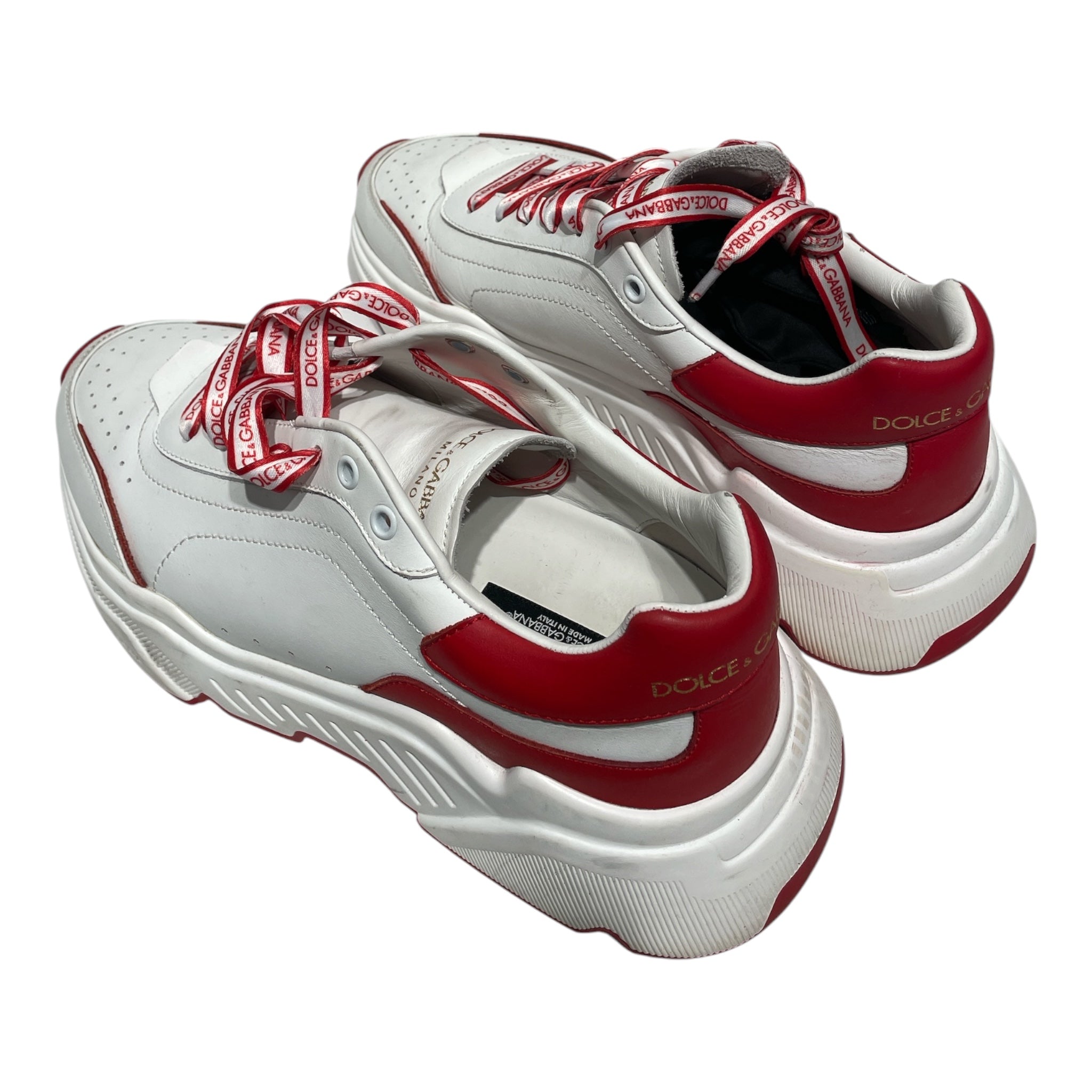 DOLCE&GABBANA/Low-Sneakers/US 9/Leather/WHT/Daymaster RED?WHT Sneaker view 2