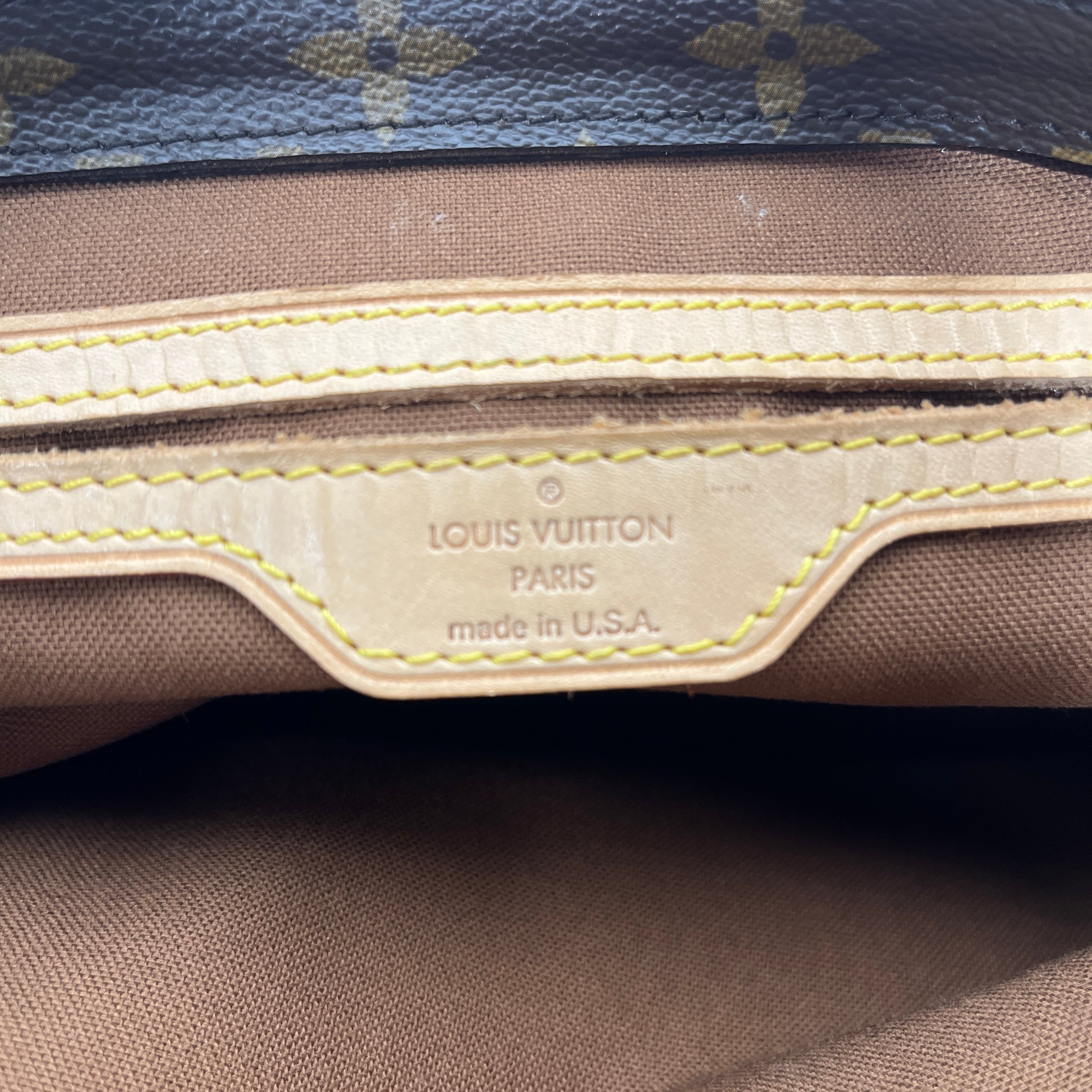 LOUIS VUITTON/Hand Bag/Graphic/Leather/BRW/LUCA BROWN TOTE SMALL view 5