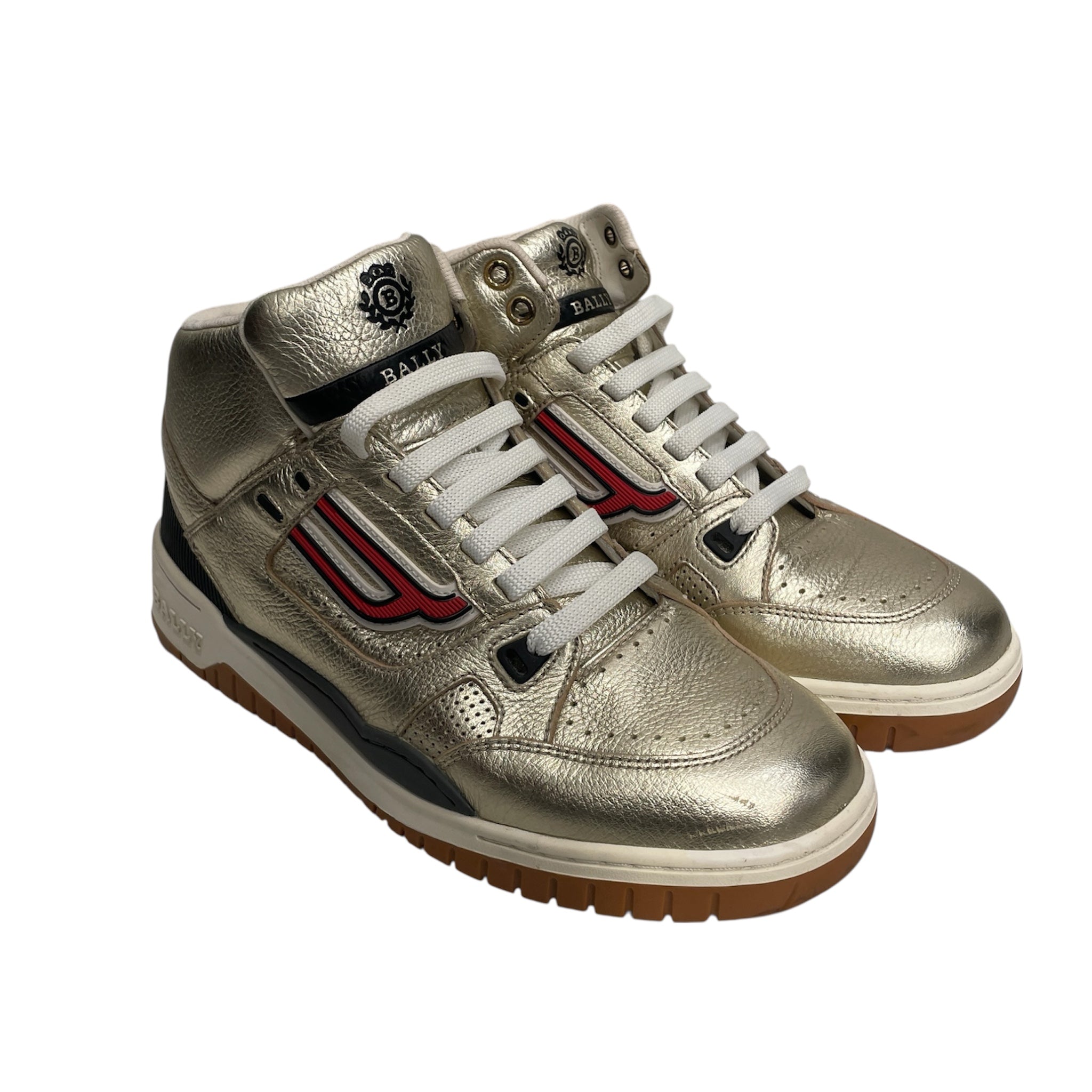 BALLY/Hi-Sneakers/US 6.5/Leather/GLD/KING METALLIC/RED DETAIL view 1