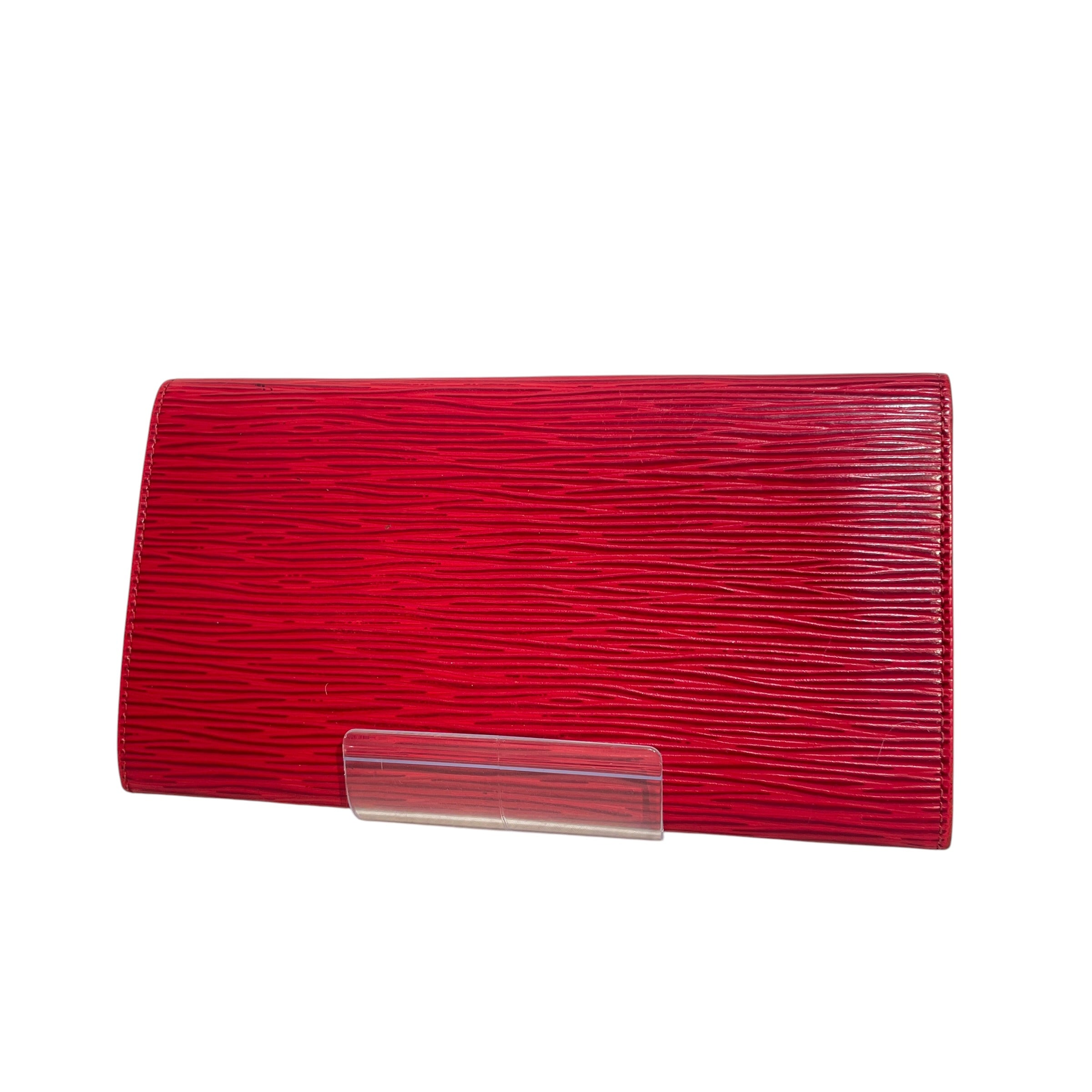 LOUIS VUITTON/Long Wallet/Leather/RED/Epi Port Tresor Wallet view 2