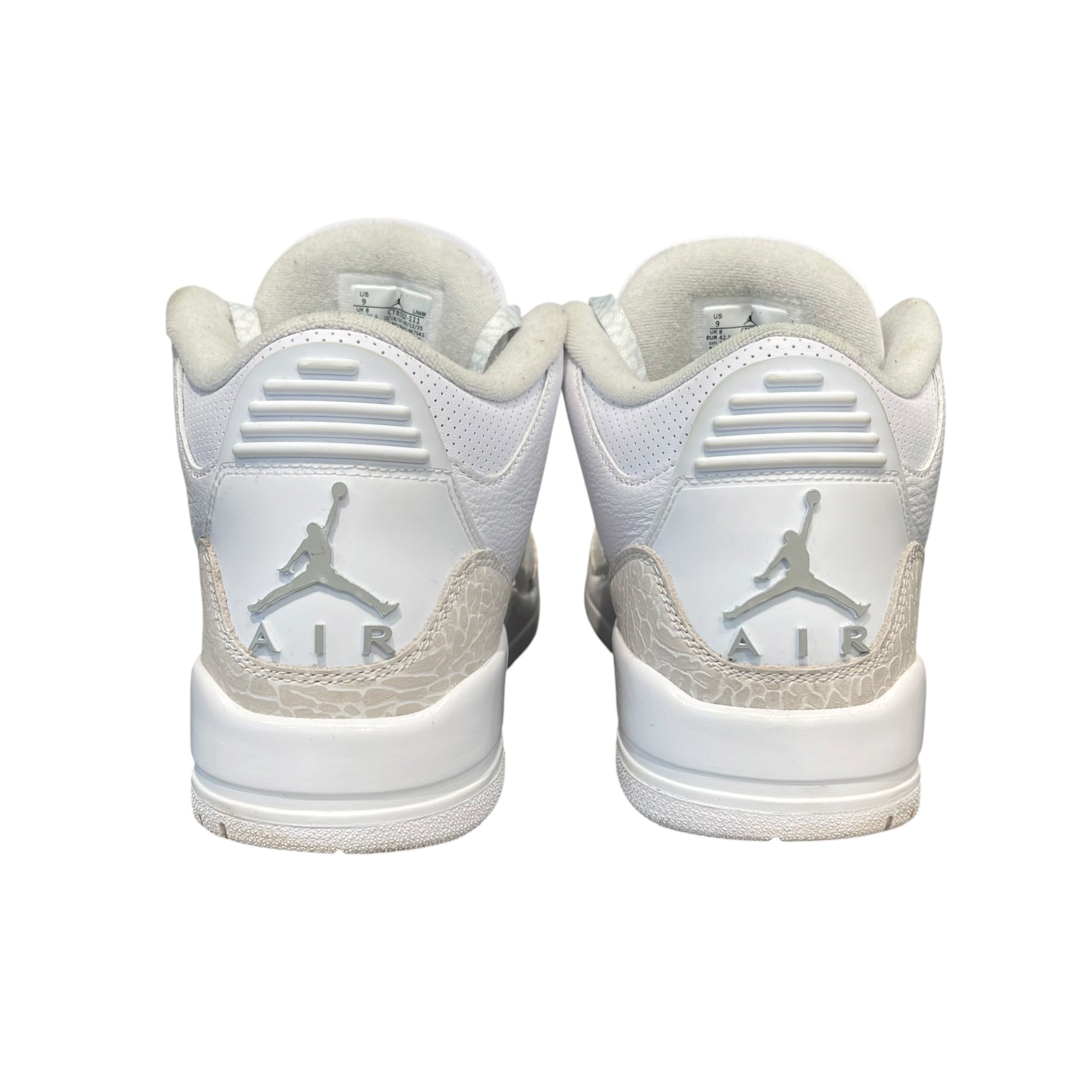 NIKE/Hi-Sneakers/US 9/Leather/WHT/retro 3 pure money view 4