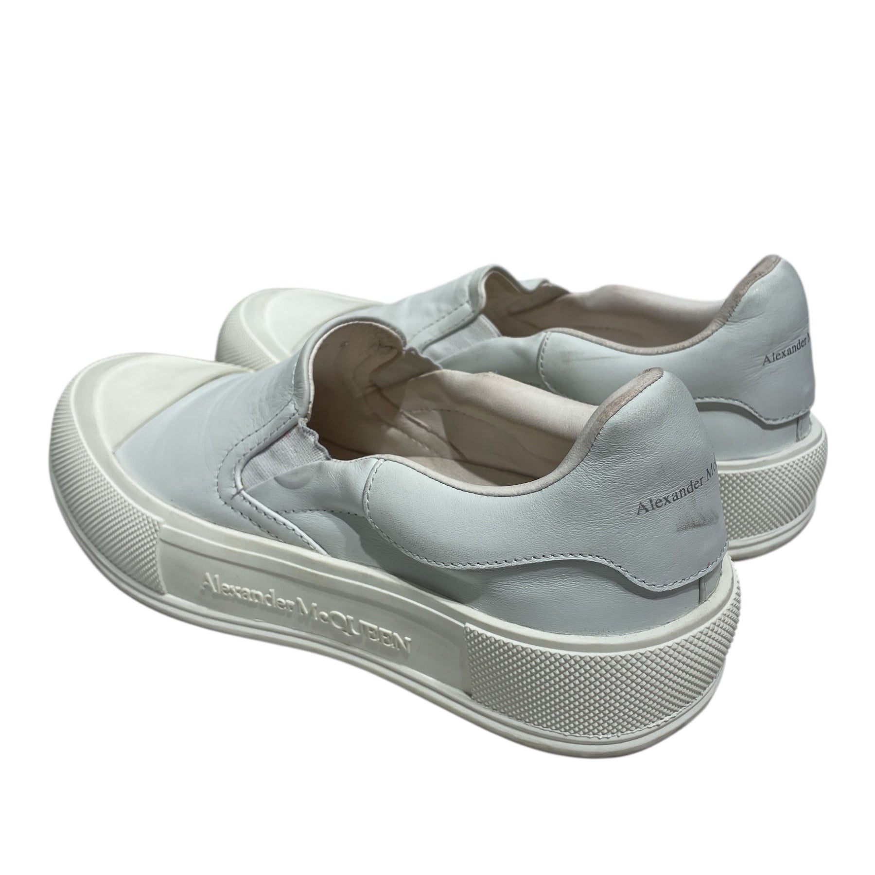 Alexander McQueen/Low-Sneakers/EU 40/WHT/Deck Skate Plimsoll Slip on view 2