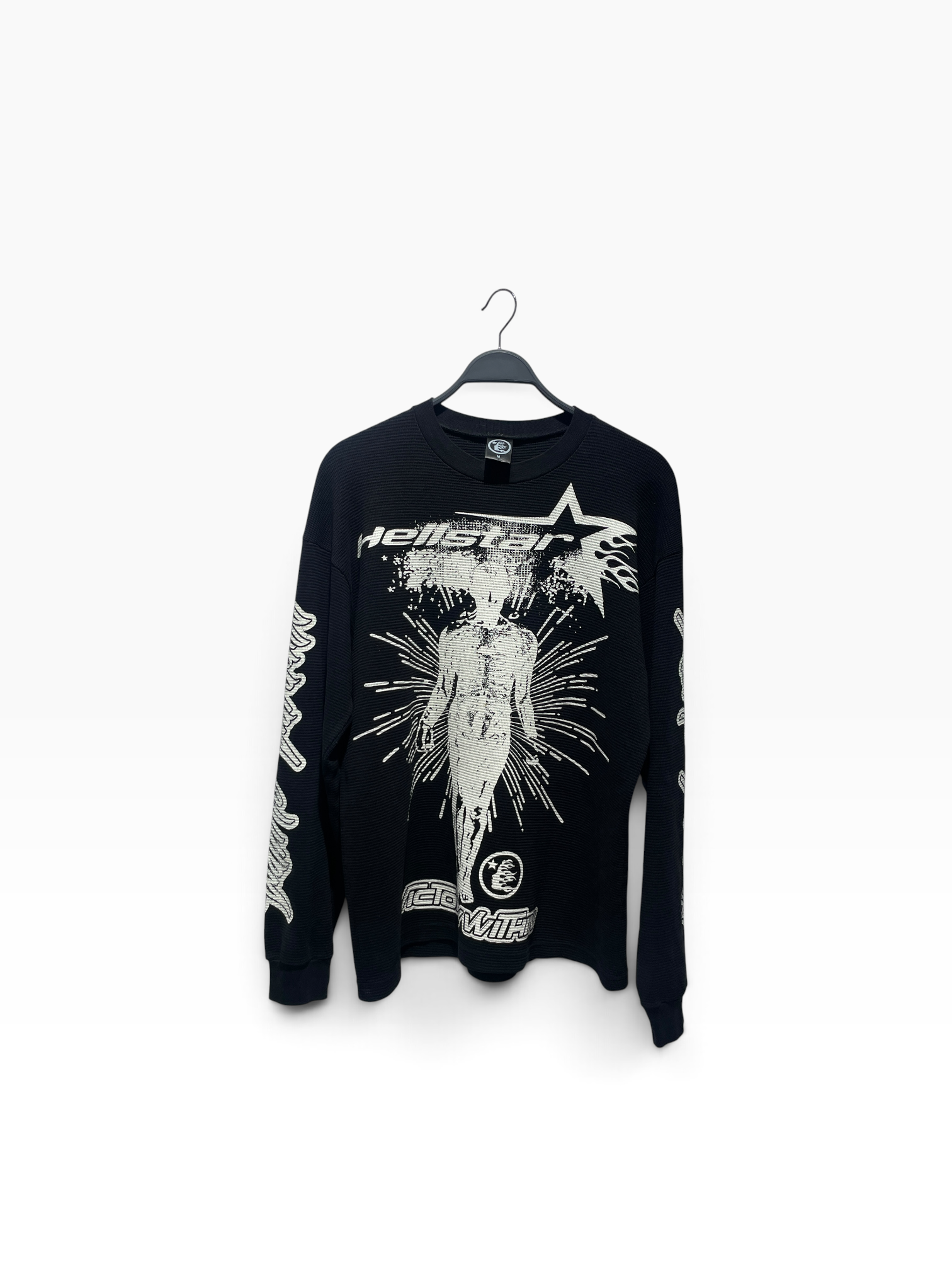 HELLSTAR/LS T-Shirt/M/Cotton/BLK/thermal view 1