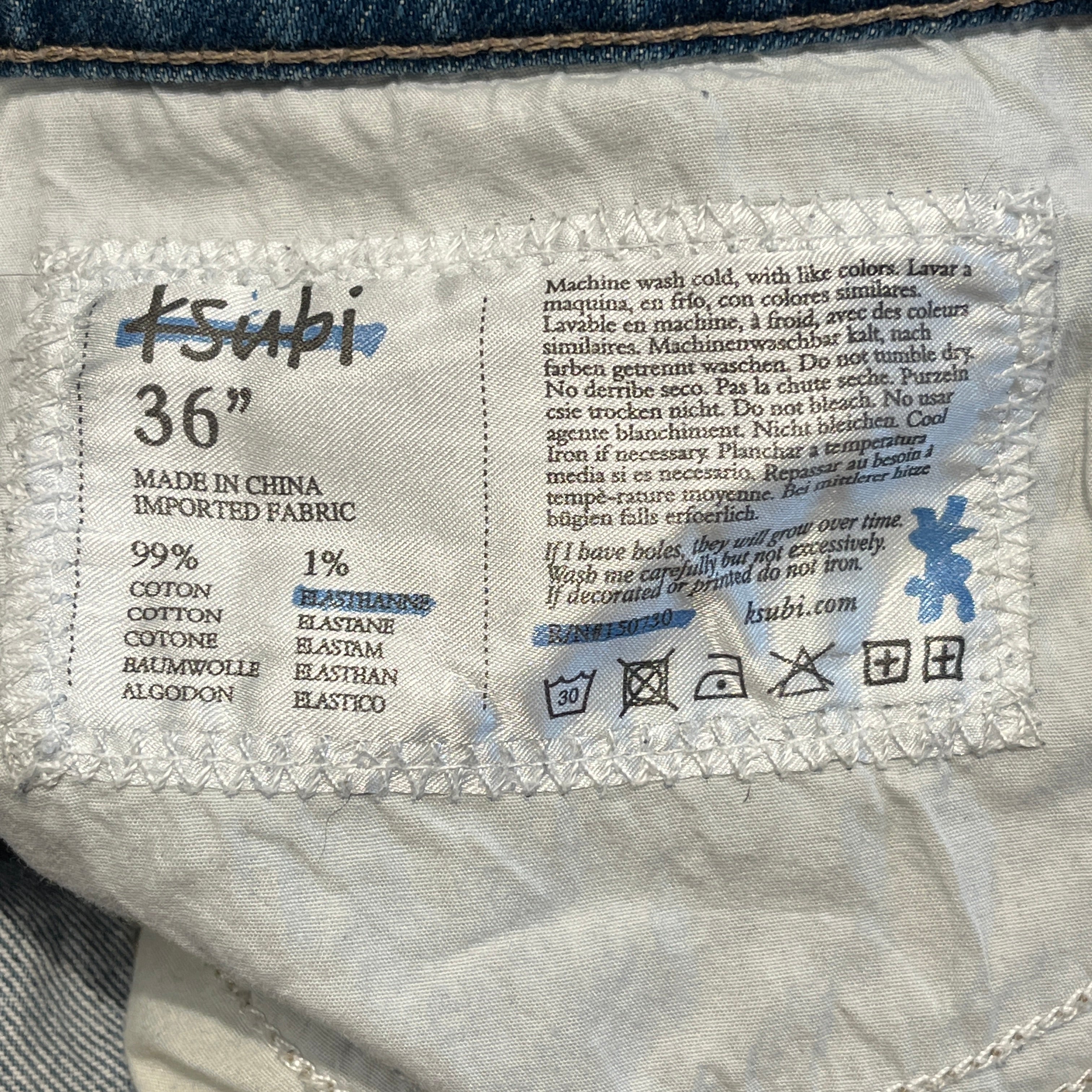ksubi/Pants/36/Denim/IDG/KSUBI CHITCH THRASHED PUNK JNS view 3