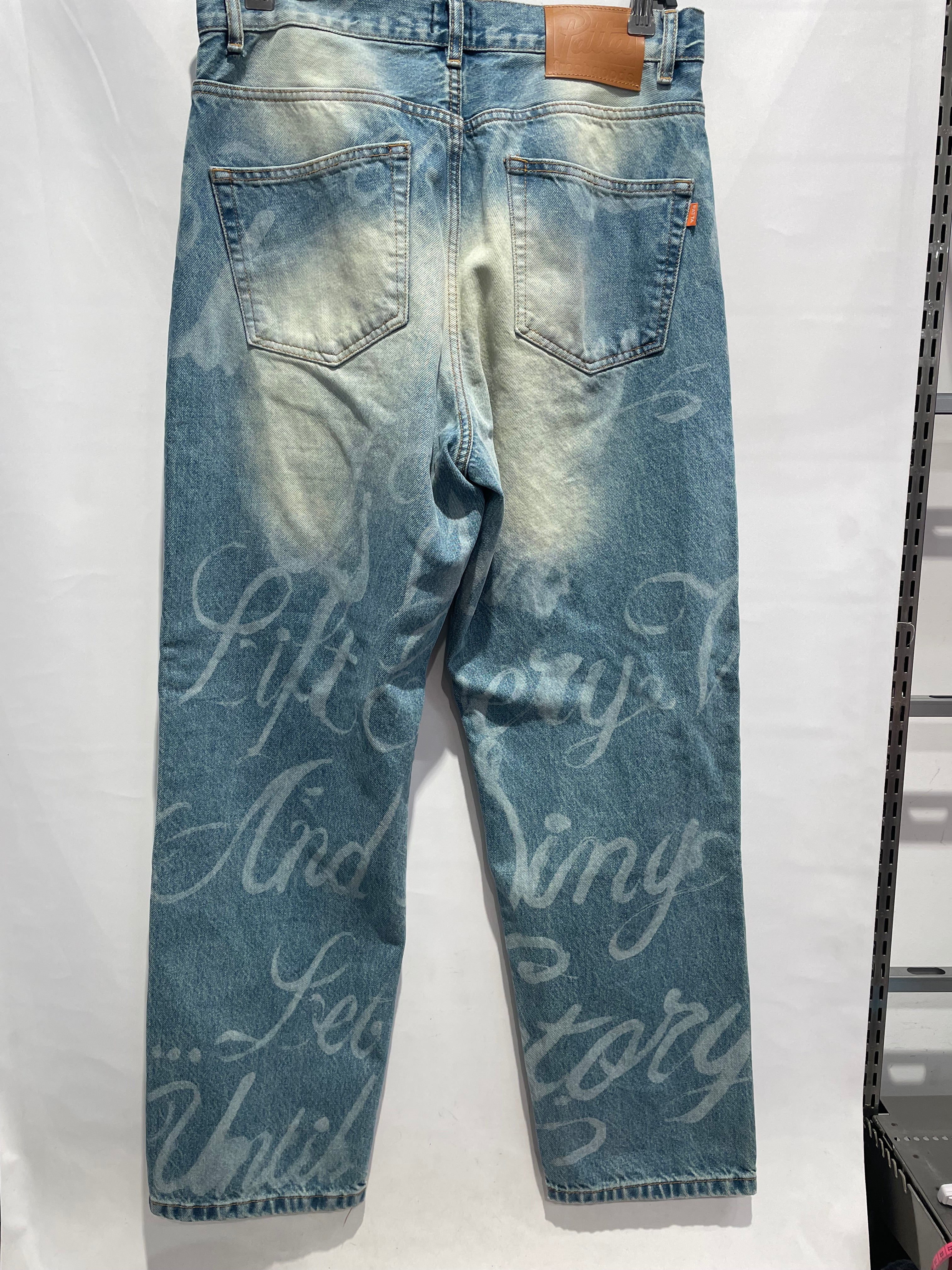 Patta/Straight Pants/30/Denim/IDG/All Over Print/ view 3