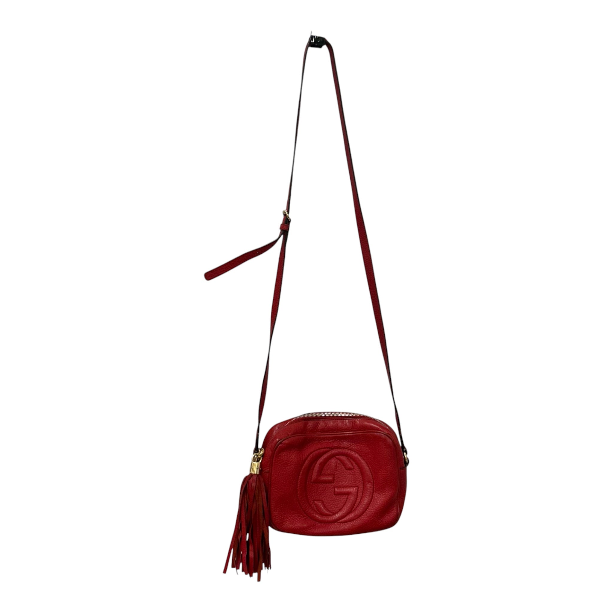 GUCCI/Cross Body Bag/S/Leather/RED/MARMONT SMALL SHOULDER BAG view 1