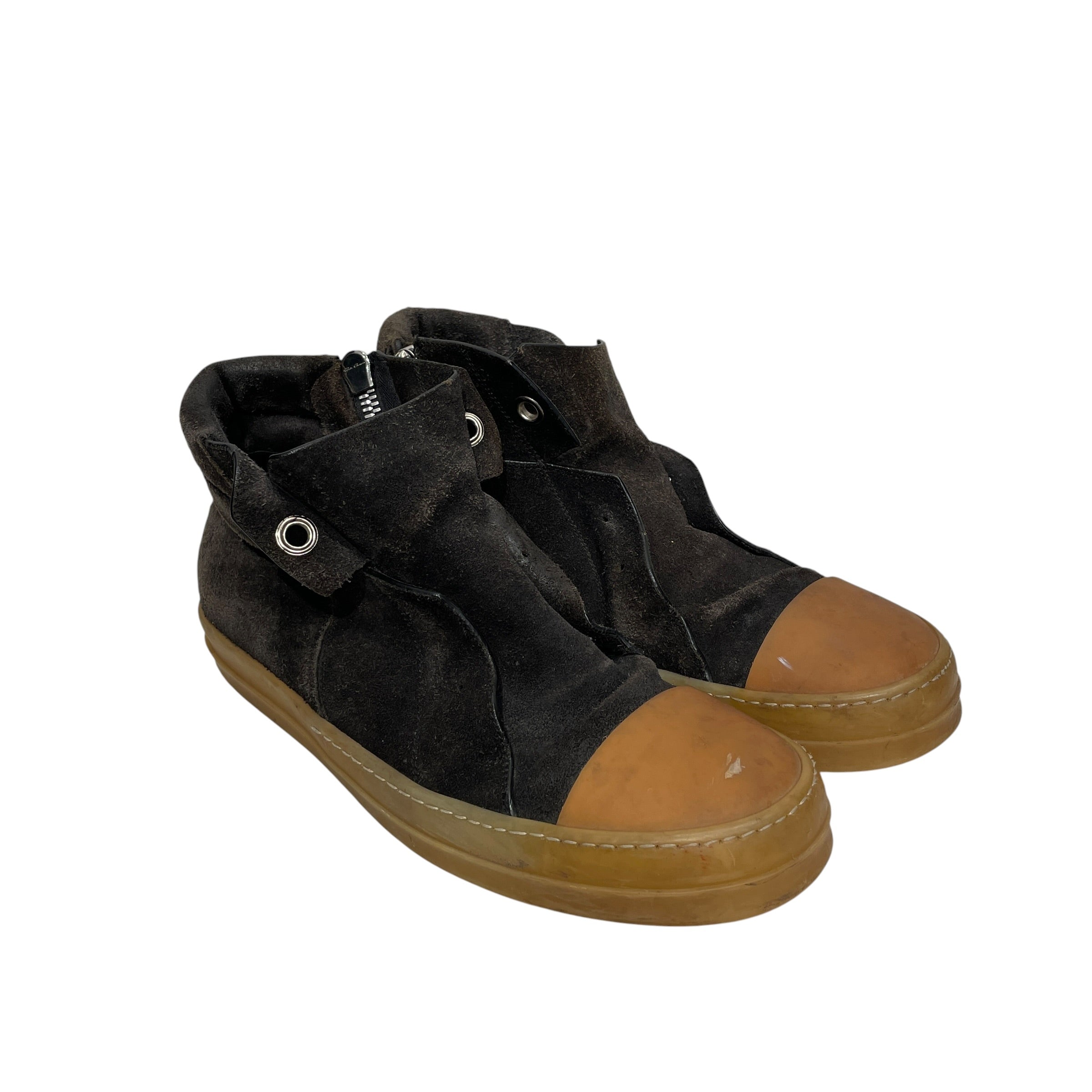 Rick Owens/Low-Sneakers/EU 43.5/Suede/BRW/RO ISLAND DUNK GUM SOLE view 1