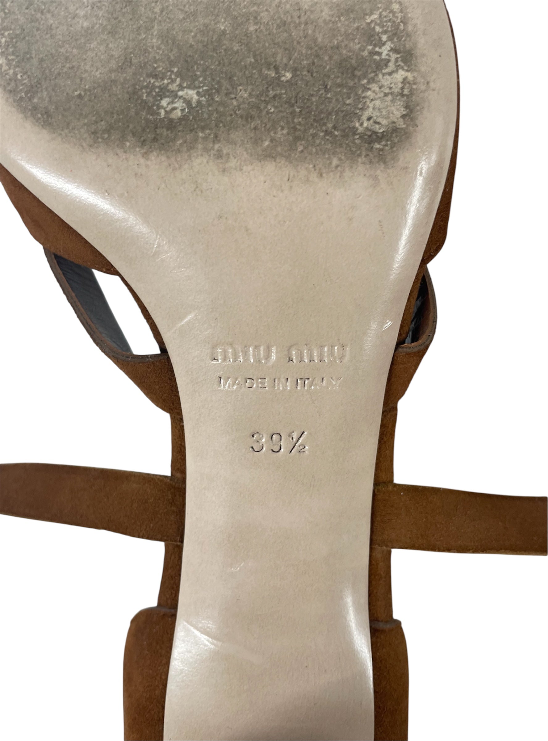 MIU MIU/Heels/EU 39.5/Leather/BRW/LONG STRAPS view 6
