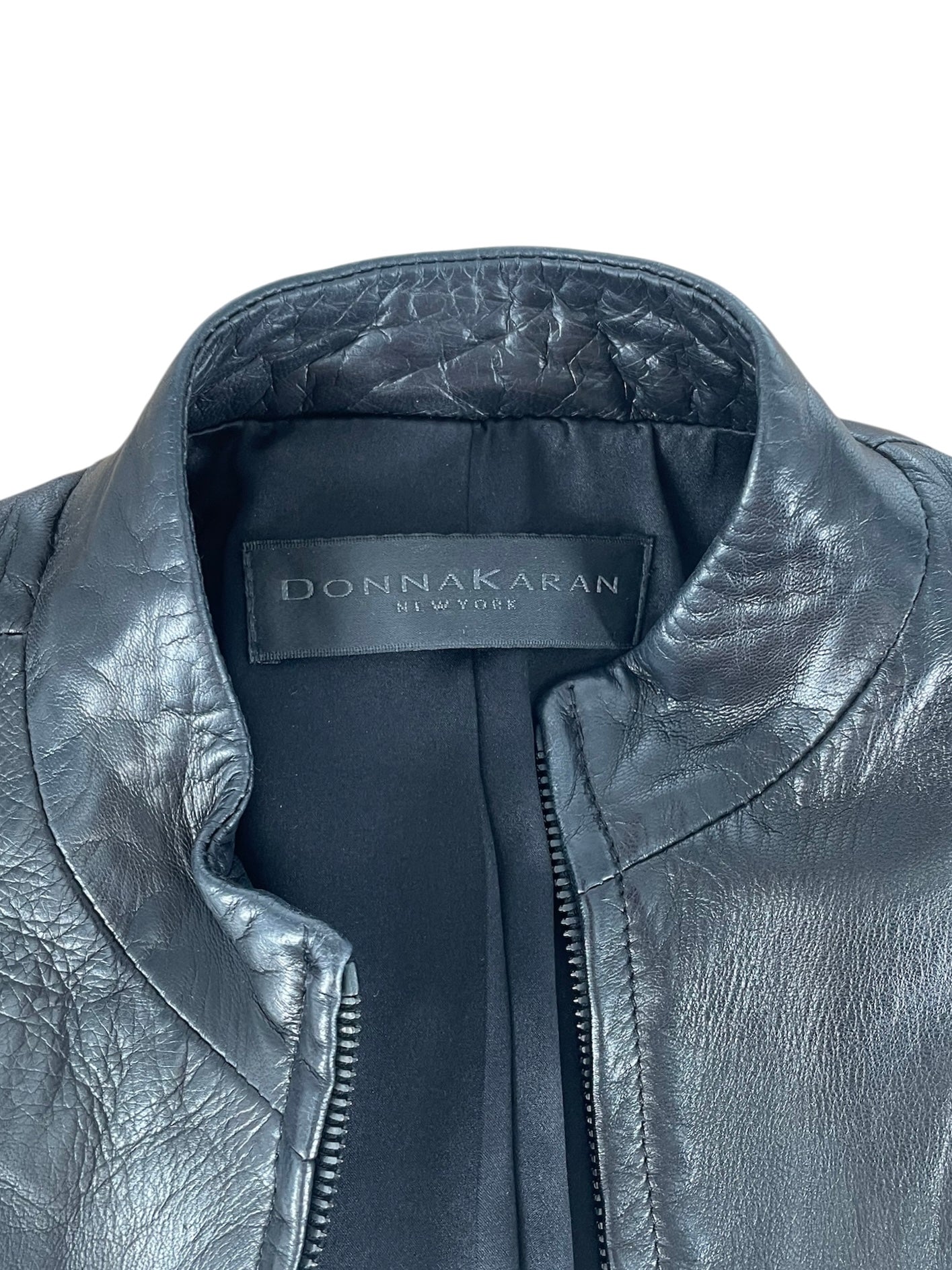 Donna Karan/Leather Jkt/8/Leather/BLK/CA 31127 view 4