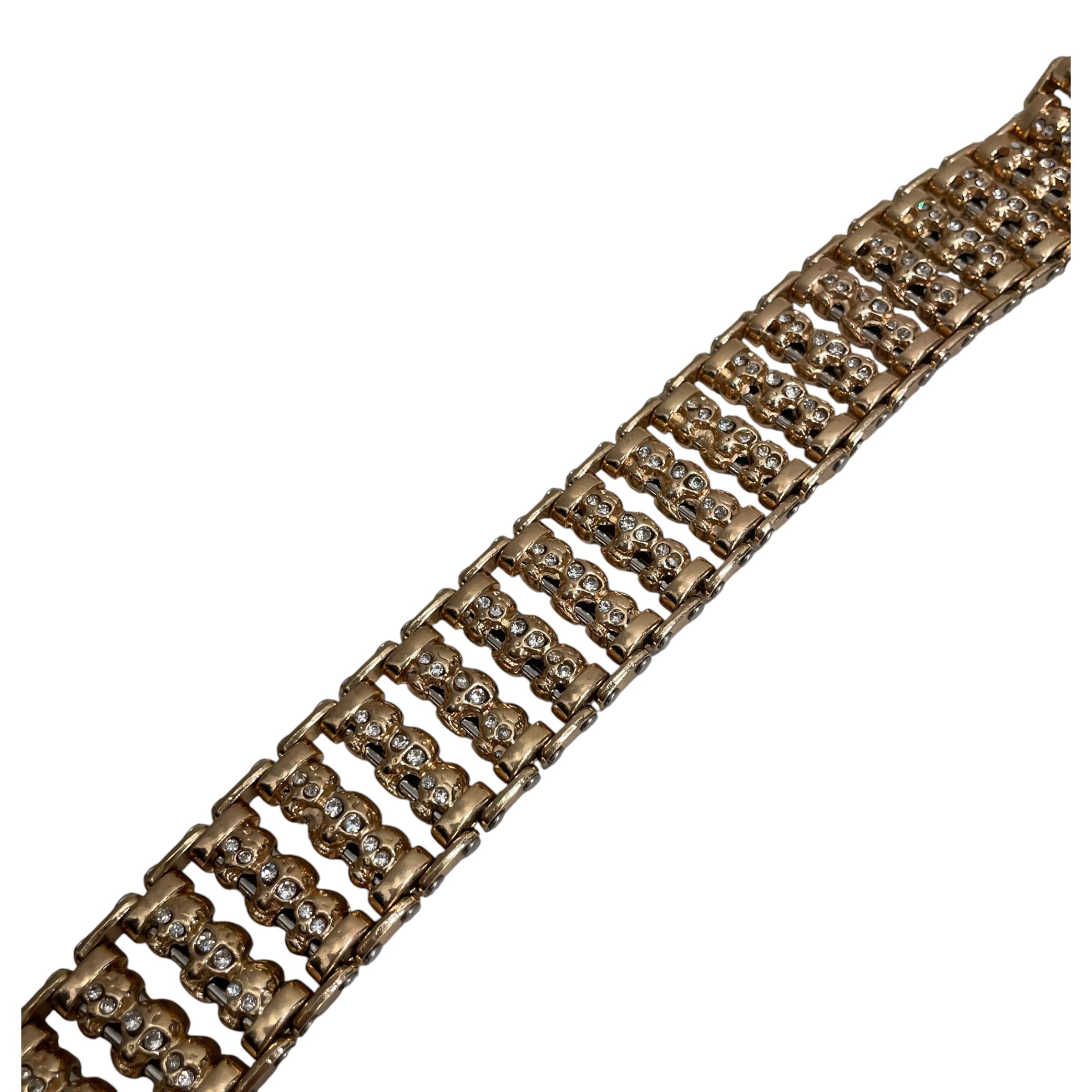 STOLEN ARTS/Belt/All Over Print/GLD/GOLD SKULL ROLLER BELT view 3