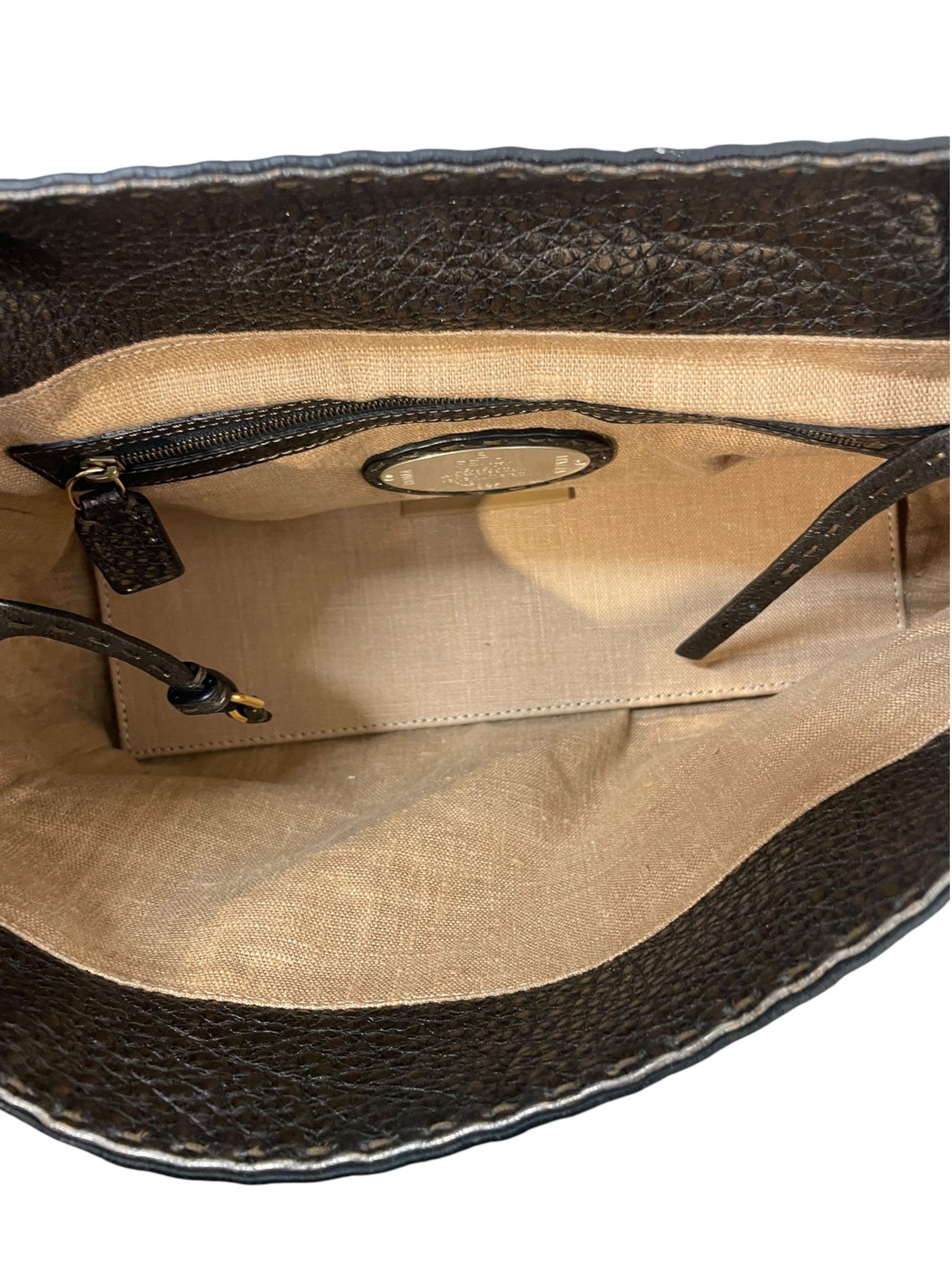 FENDI/Hand Bag/Leather/Brown/8BR457 Selleria Linda view 4