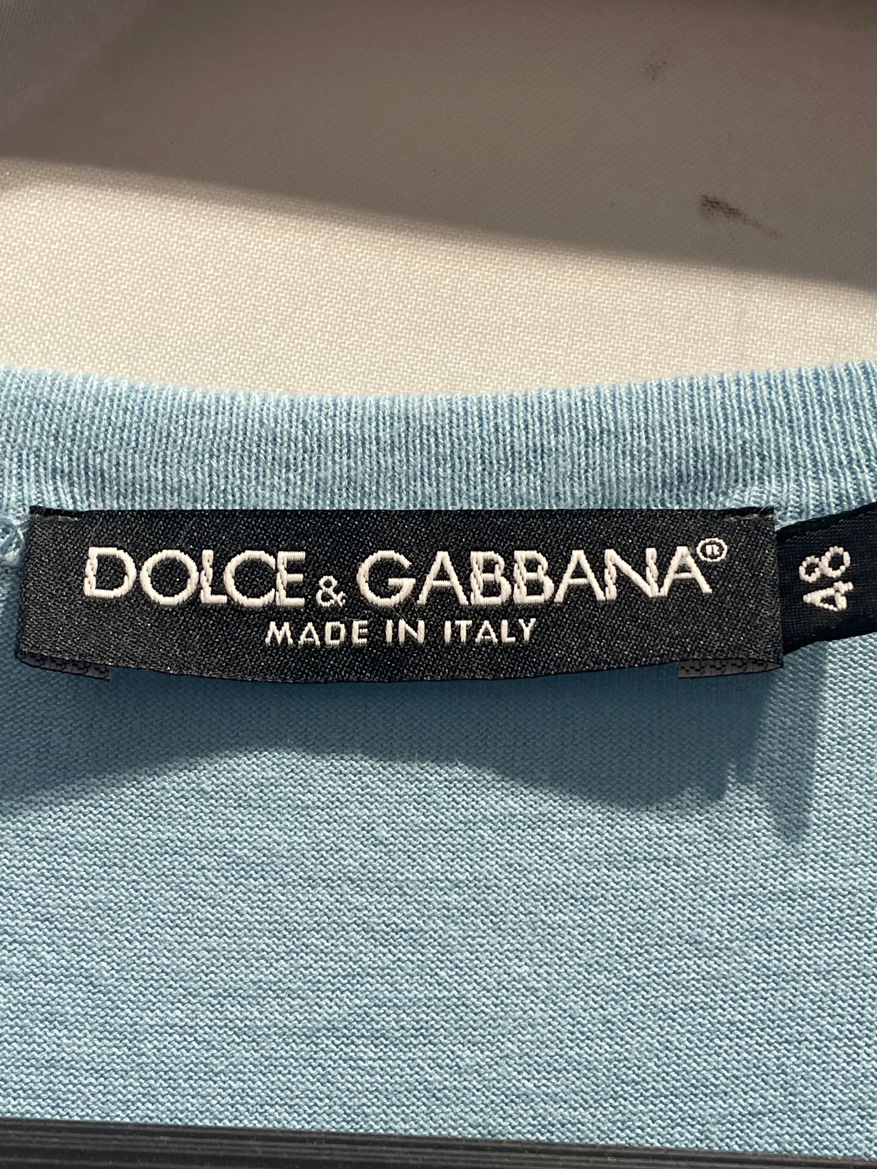 DOLCE&GABBANA/T-Shirt/48/Cotton/BLU/sex symbol view 3