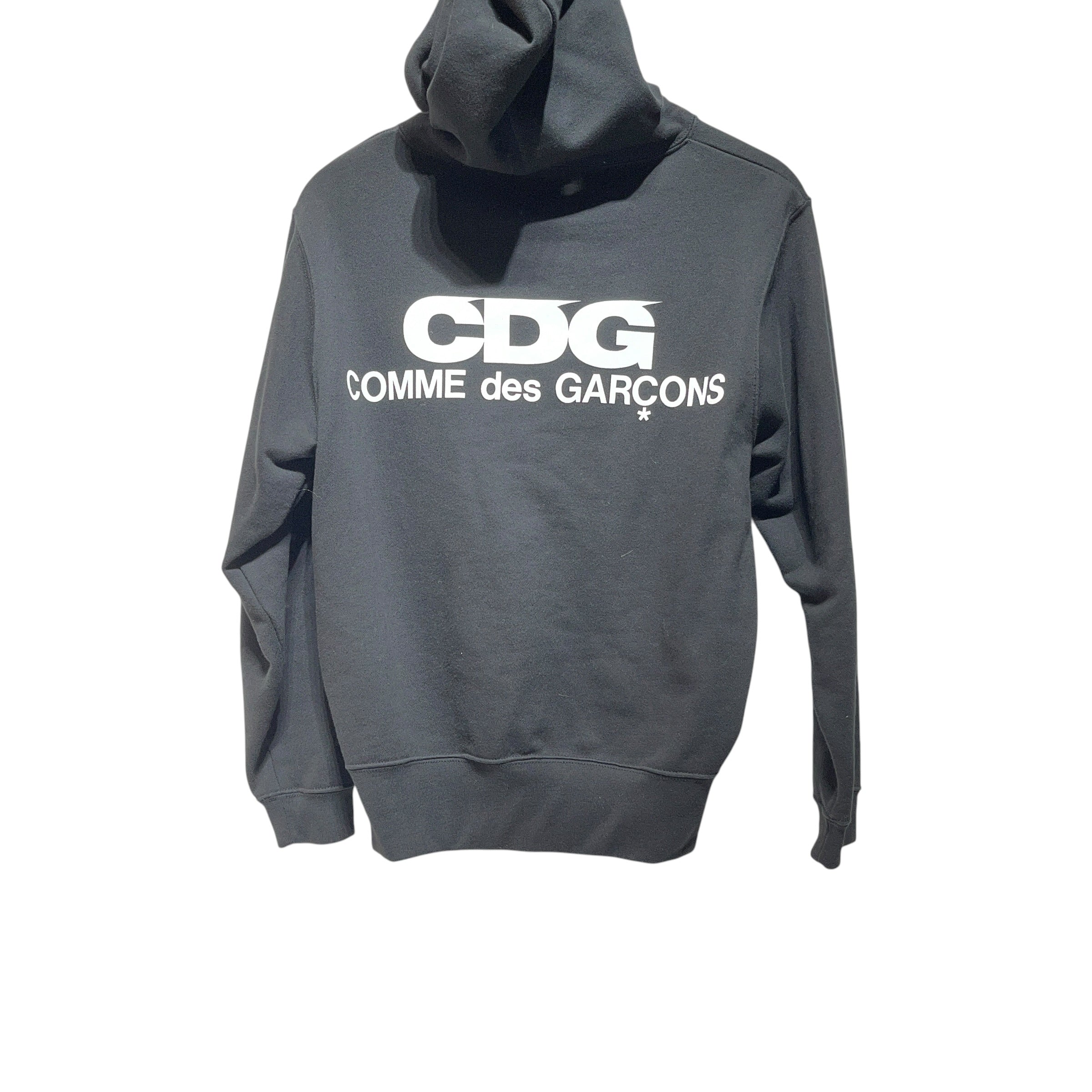 CDG/Zip Up Hoodie/S/Cotton/BLK/ view 2
