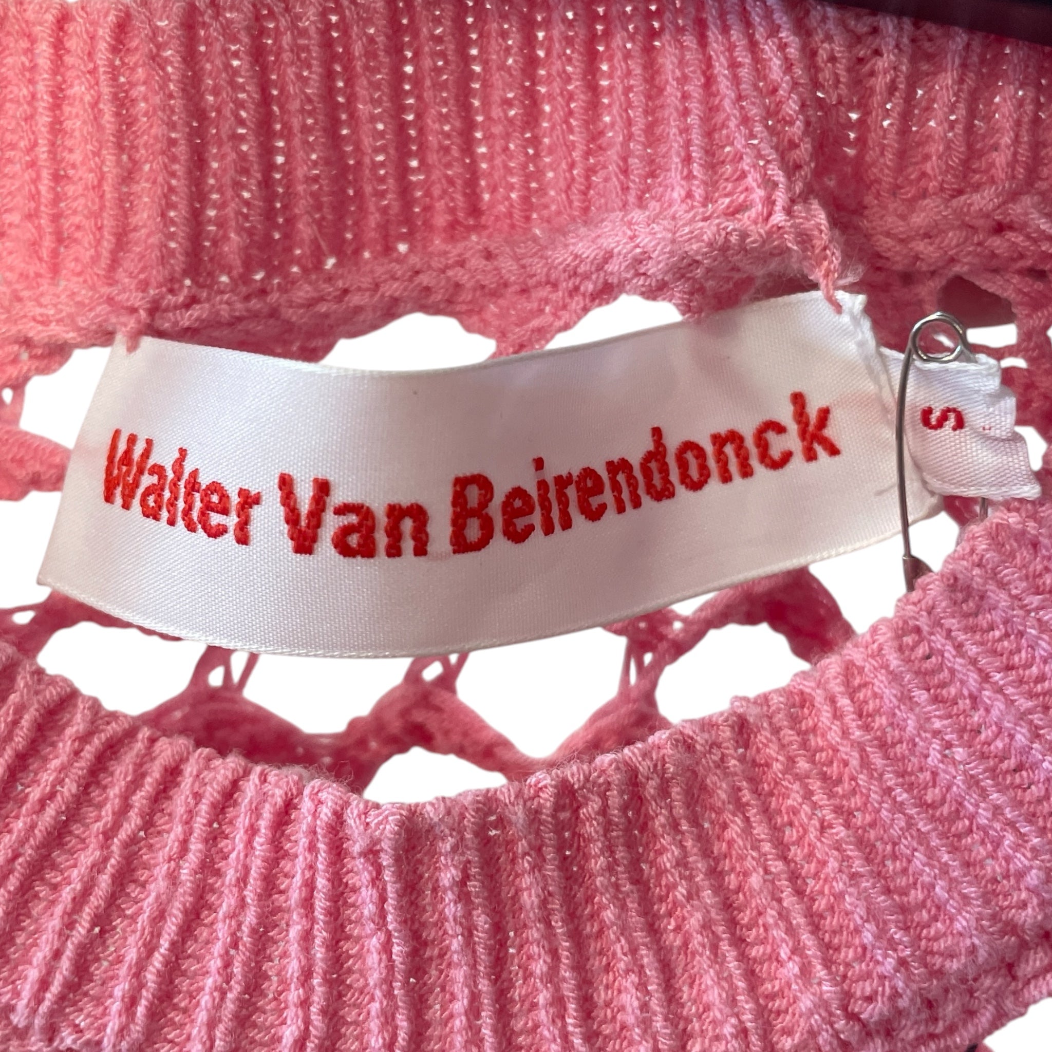 Walter Van Beirendonck/Sweater/S/Cotton/PNK/SS2020 FISHNET KNIT view 3