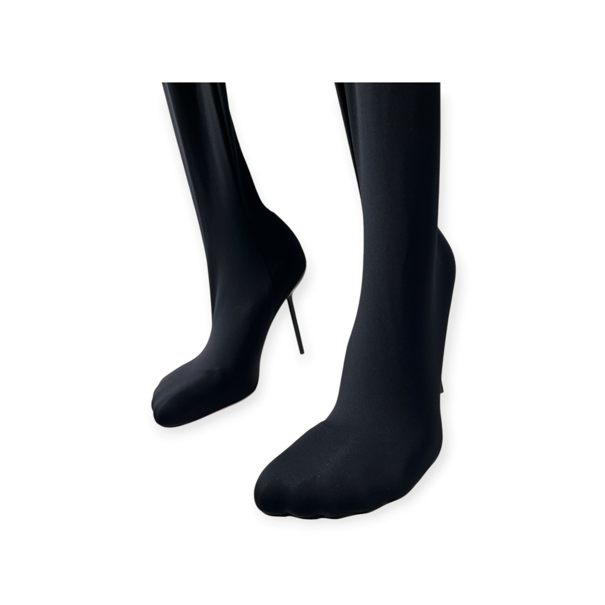 BALENCIAGA/Bottoms/38/Polyester/BLK/ANATOMICAL HEELED PANTS view 7