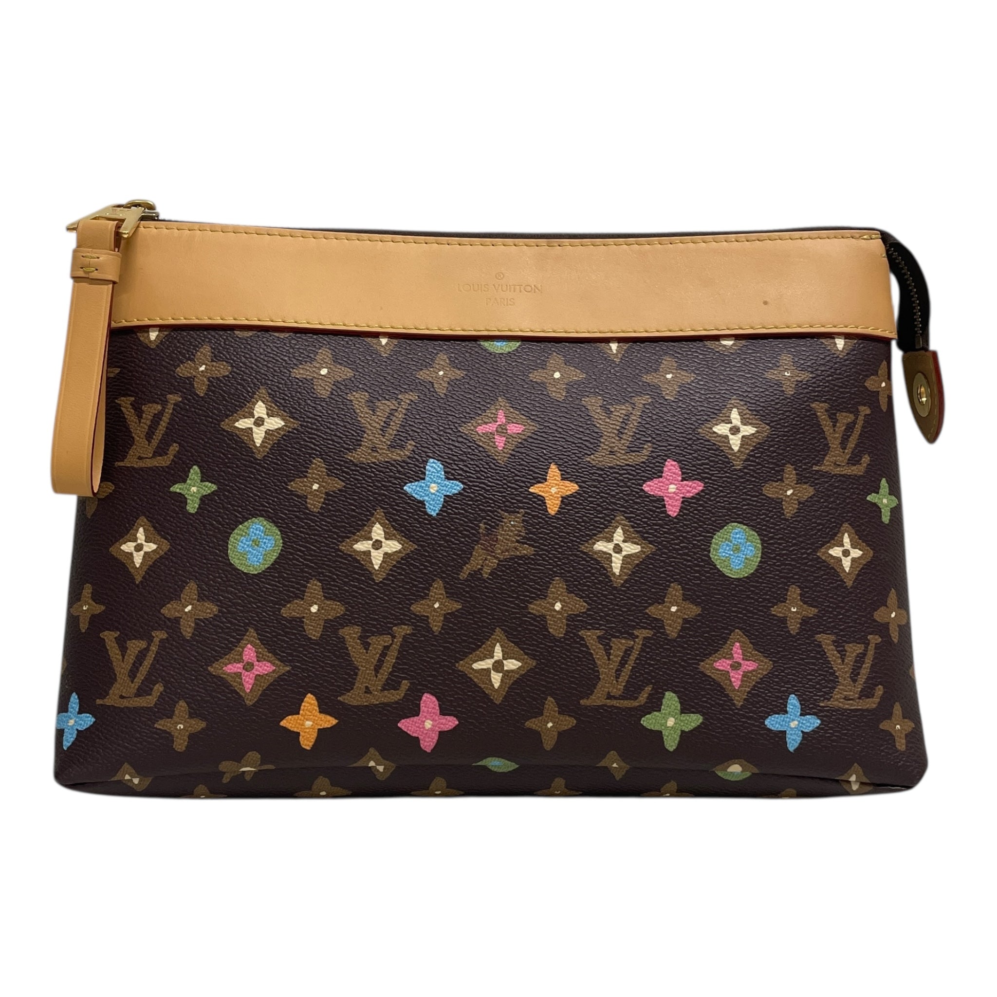 LOUIS VUITTON/Clutch Bag/Monogram/Leather/BRW/VOYAGE SOUPLE POCHETTE view 1