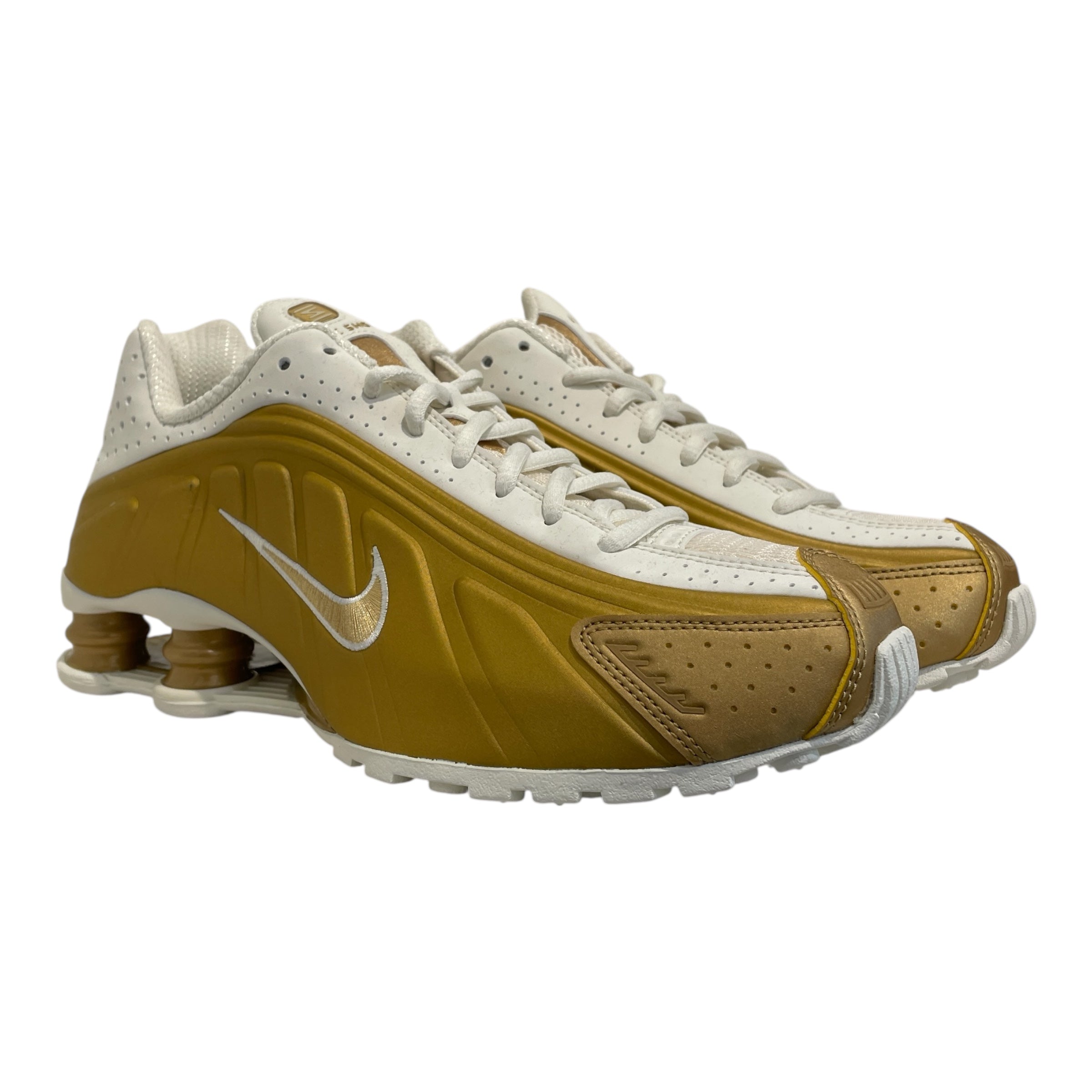 NIKE/Low-Sneakers/US 8.5/Leather/GLD/Shox R4 'Soft Pearl' view 1