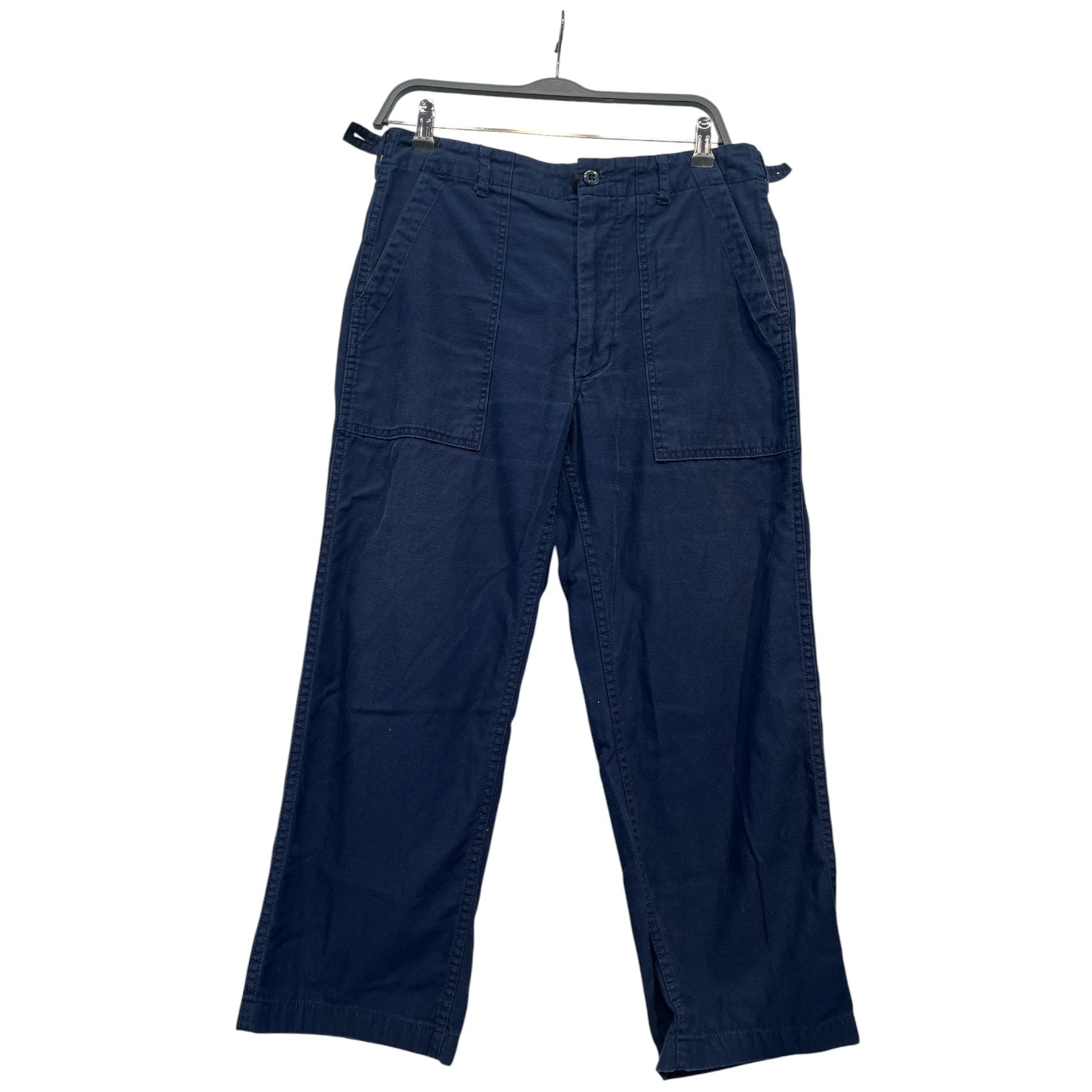 Engineered Garments/Straight Pants/30/Cotton/NVY/navy fatigue pocket pants view 1