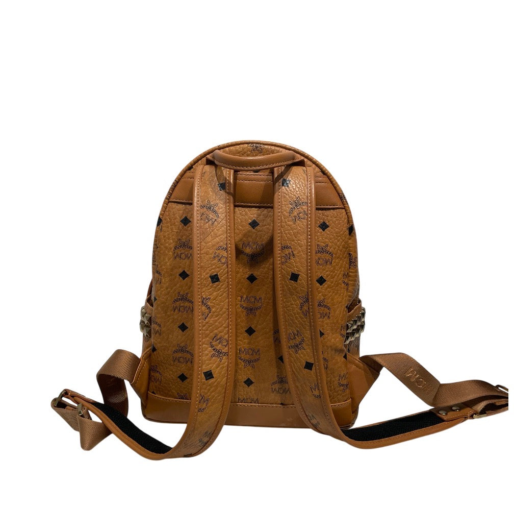MCM/Backpack/Monogram/Leather/BRW/MCM BACKPACK WITH SPIKES view 2