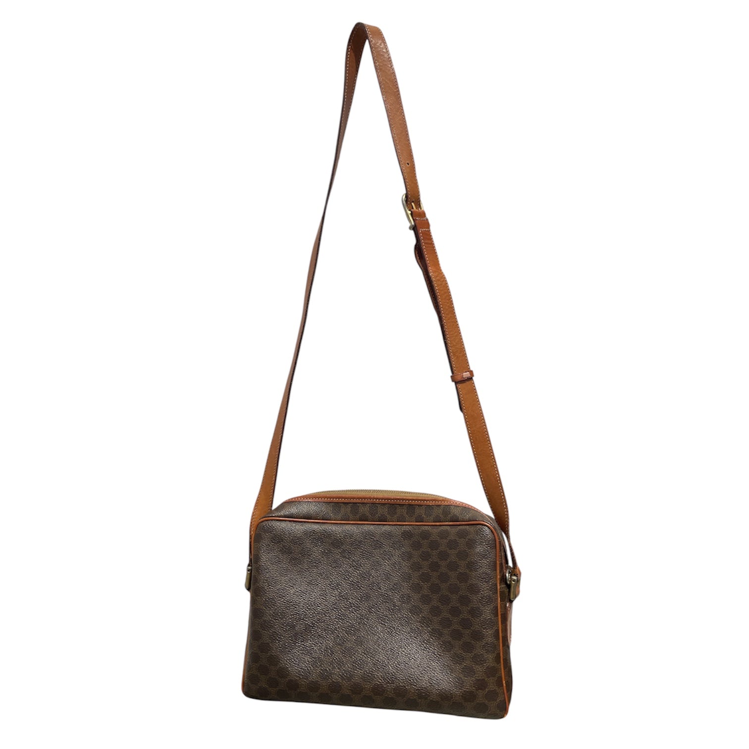 CELINE/Cross Body Bag/Monogram/Leather/BRW/CELINE MACADAM SHOULDER BAG view 2