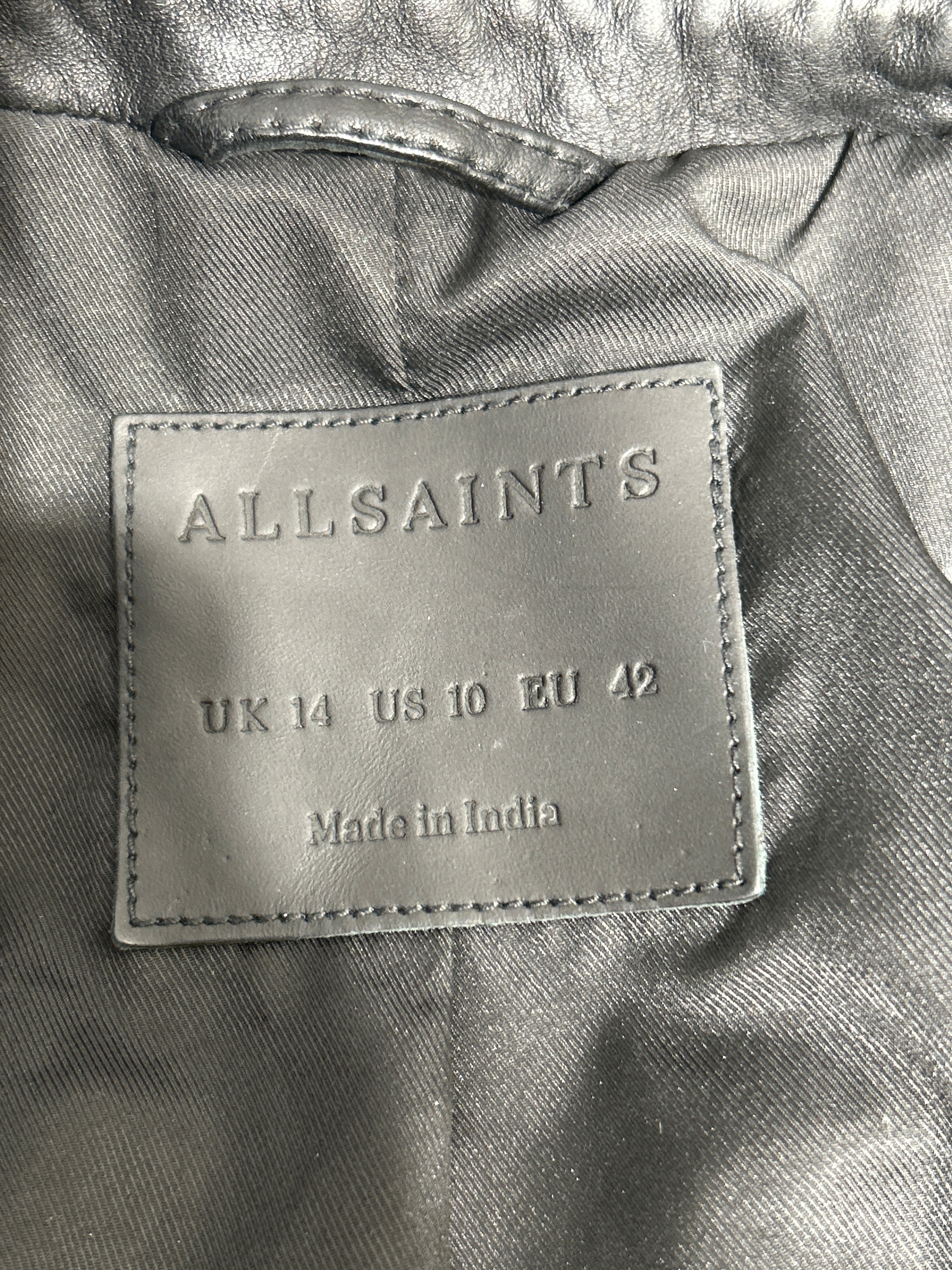 ALLSAINTS/Leather Jkt/10/Leather/BLK/BALFERN BIKER view 3