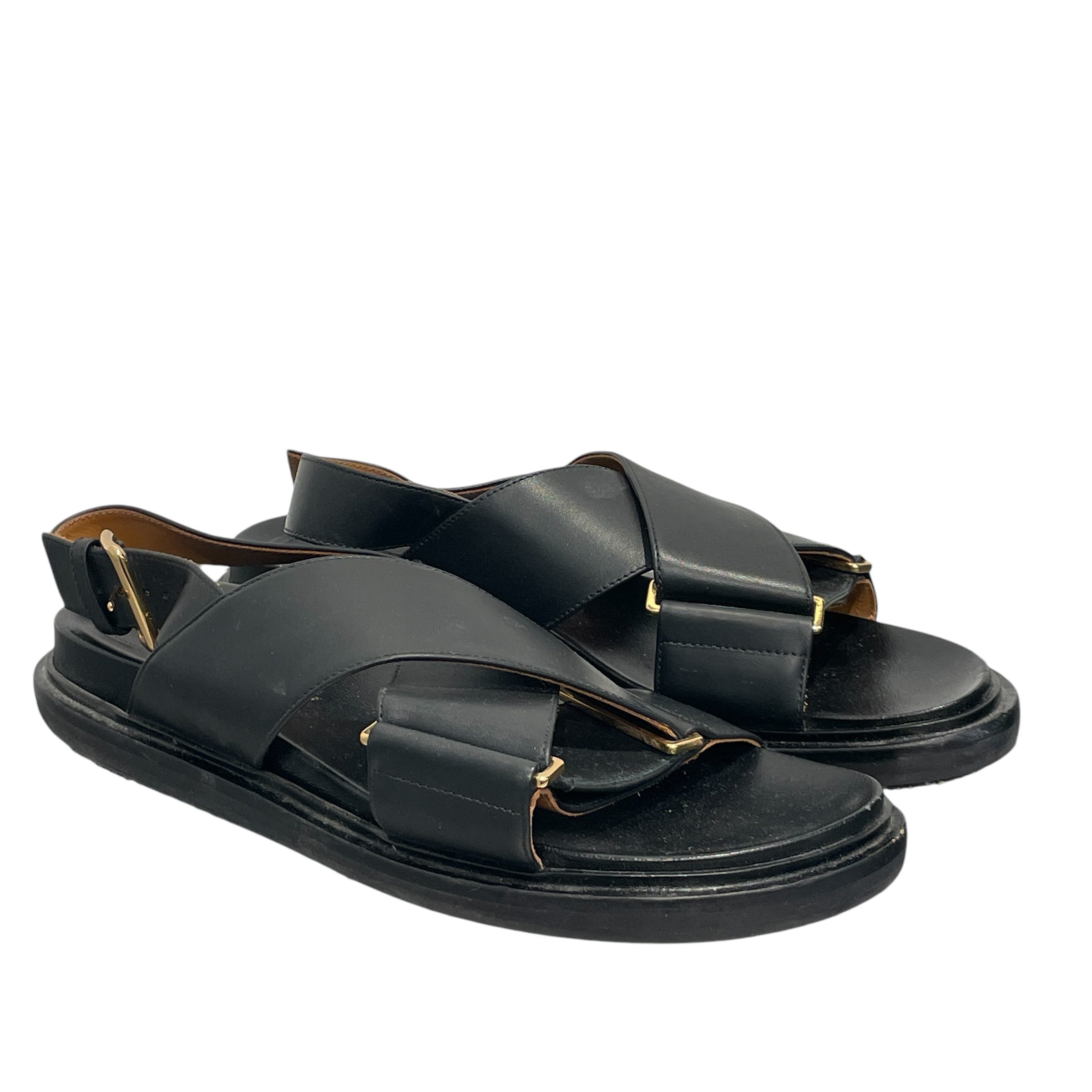 MARNI/Sandals/EU 41/Leather/BLK/ view 1