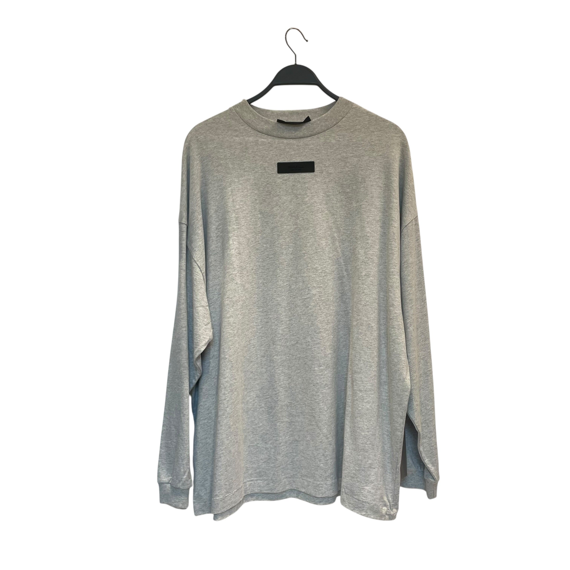 ESSENTIALS/LS T-Shirt/M/Cotton/GRY/silcone logo view 1