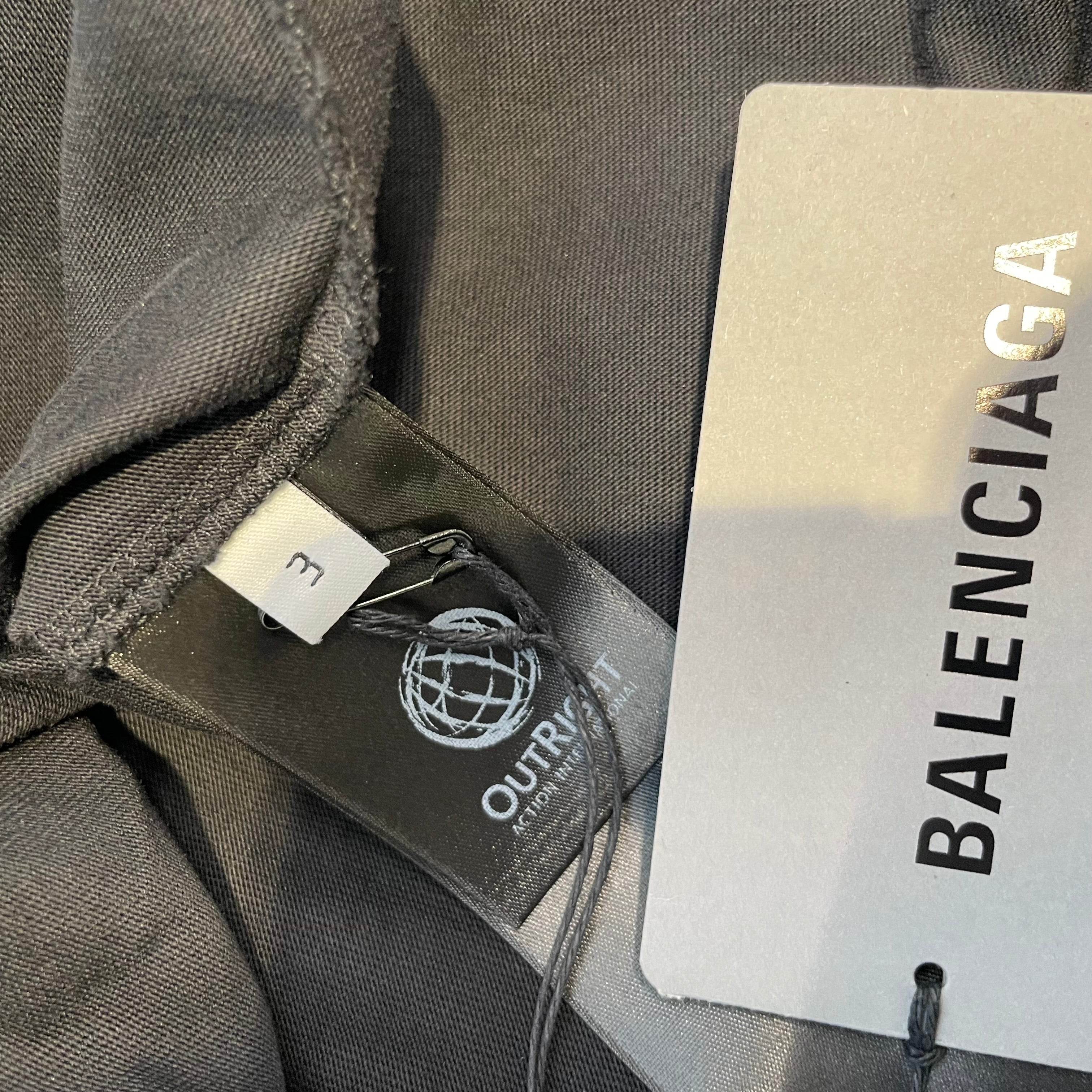 BALENCIAGA/T-Shirt/3/Cotton/BLK/BALENCIAGA WOMEN HAND HOLD TEE view 4