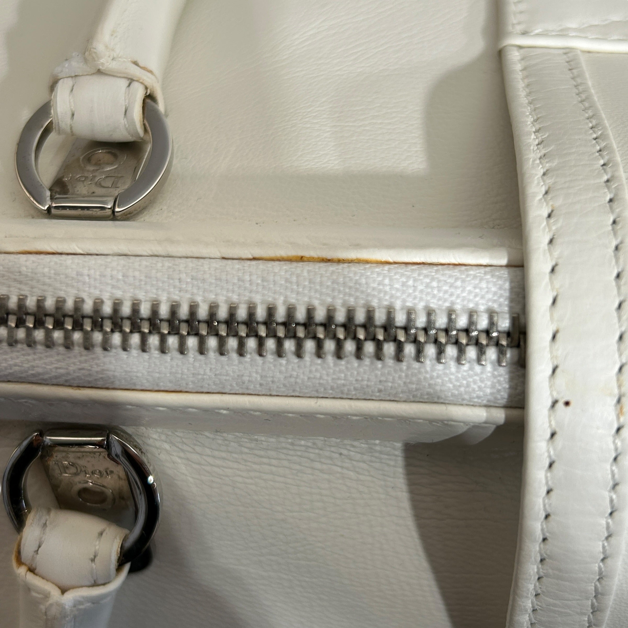 Christian Dior/Hand Bag/Leather/WHT/Flight Handbag view 10