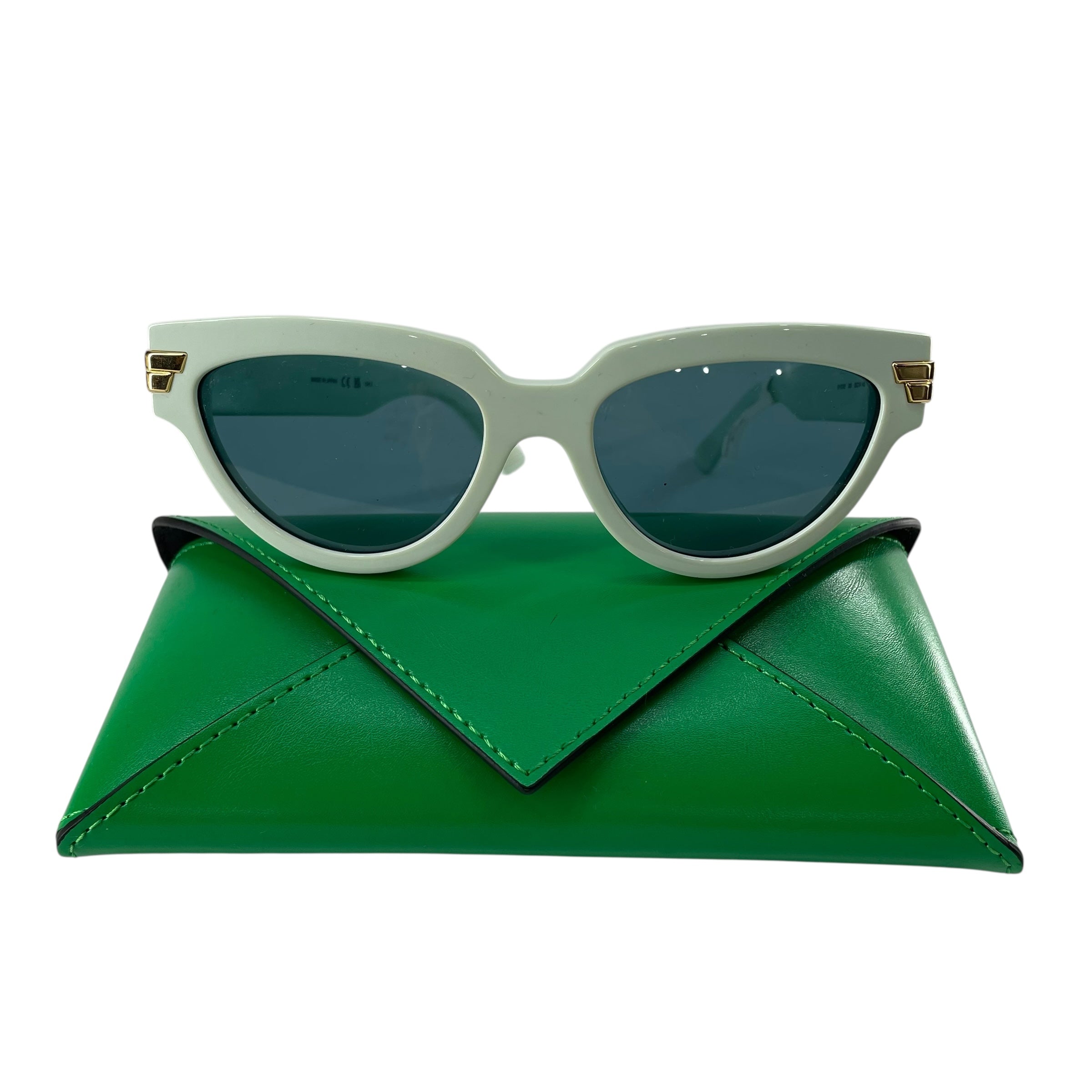 BOTTEGA VENETA/Sunglasses/Plastic/GRN/MINT + GOLD ACCENT view 6