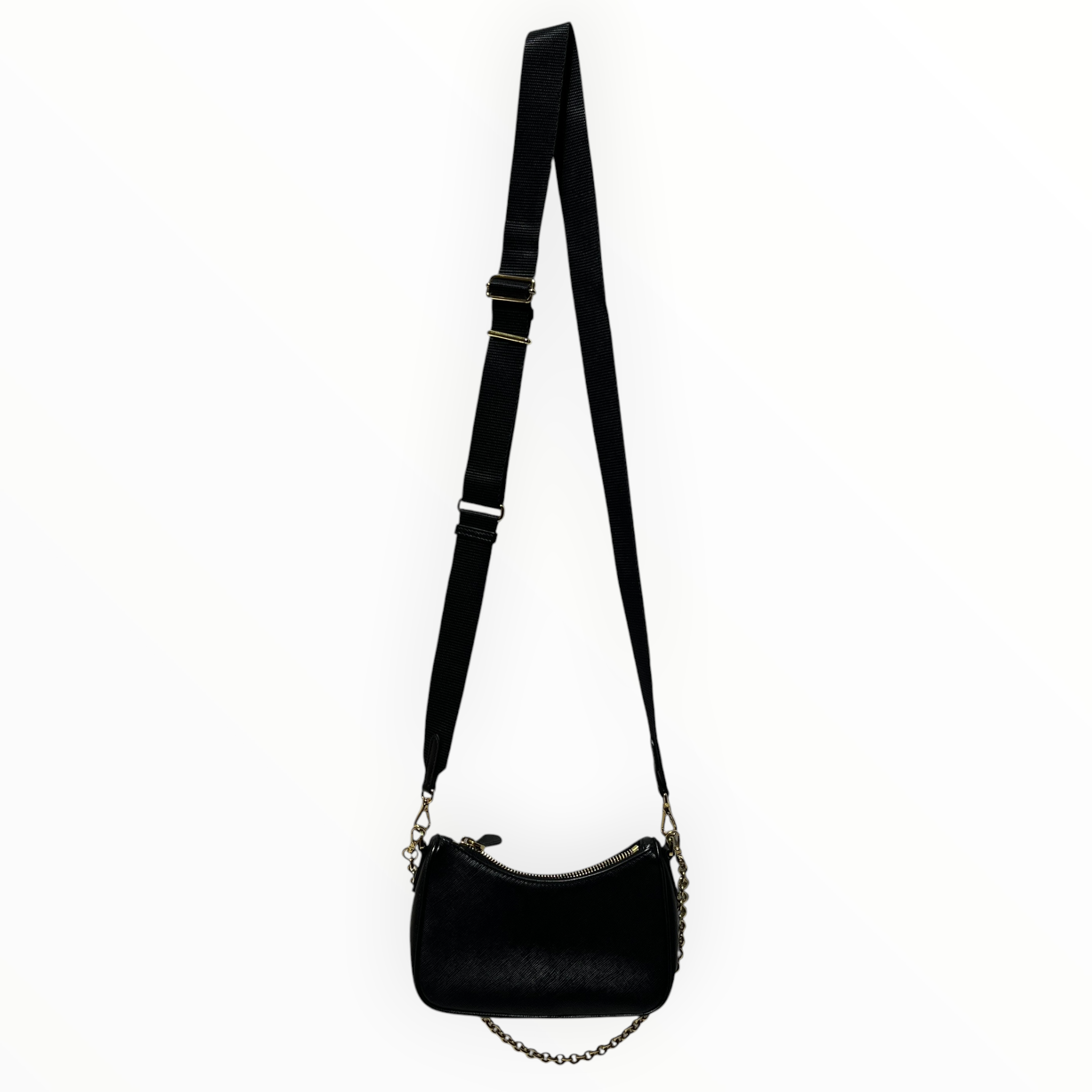 PRADA/Cross Body Bag/Leather/BLK/05 SAFFIANO RE-EDITON view 2