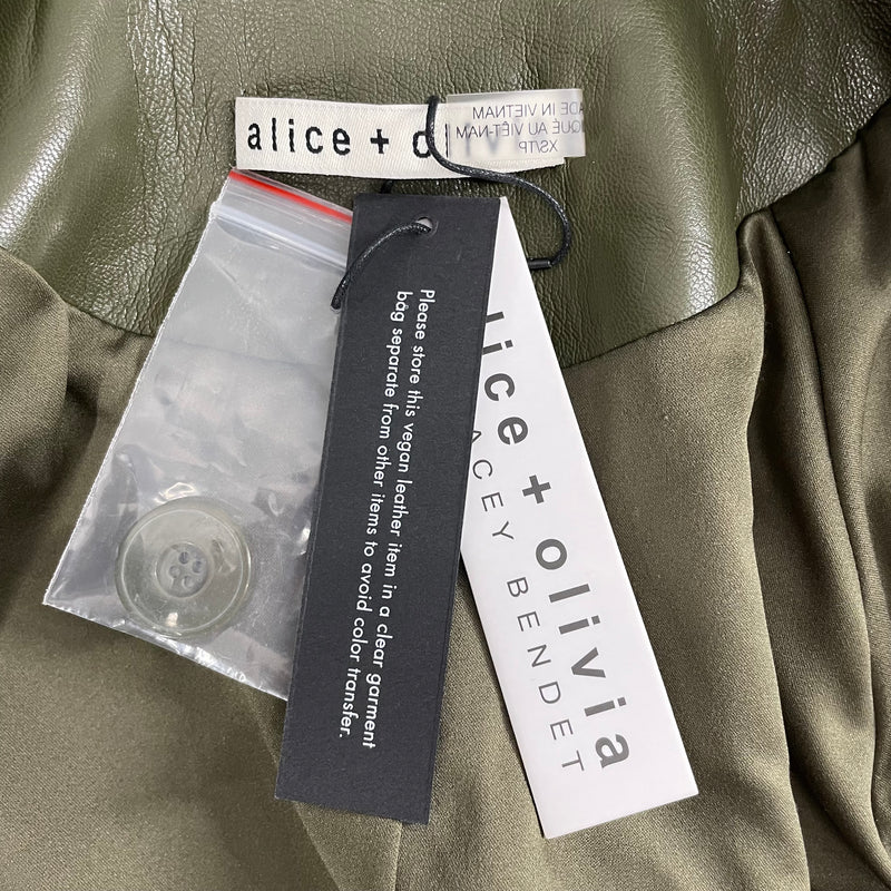 alice+olivia/Trench Coat/XS/Faux Leather/GRN/GREEN TRENCH