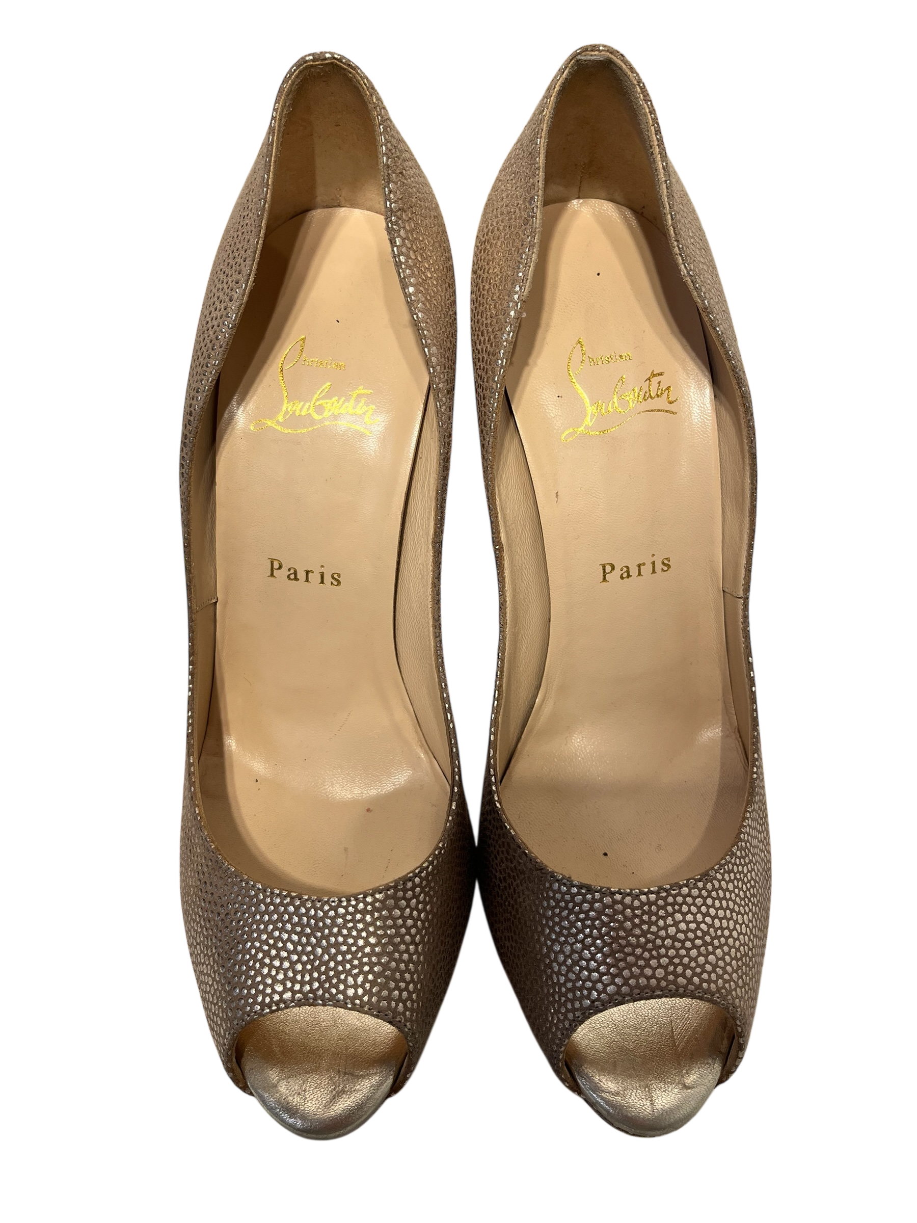Christian Louboutin/Heels/EU 39.5/GLD/ view 2
