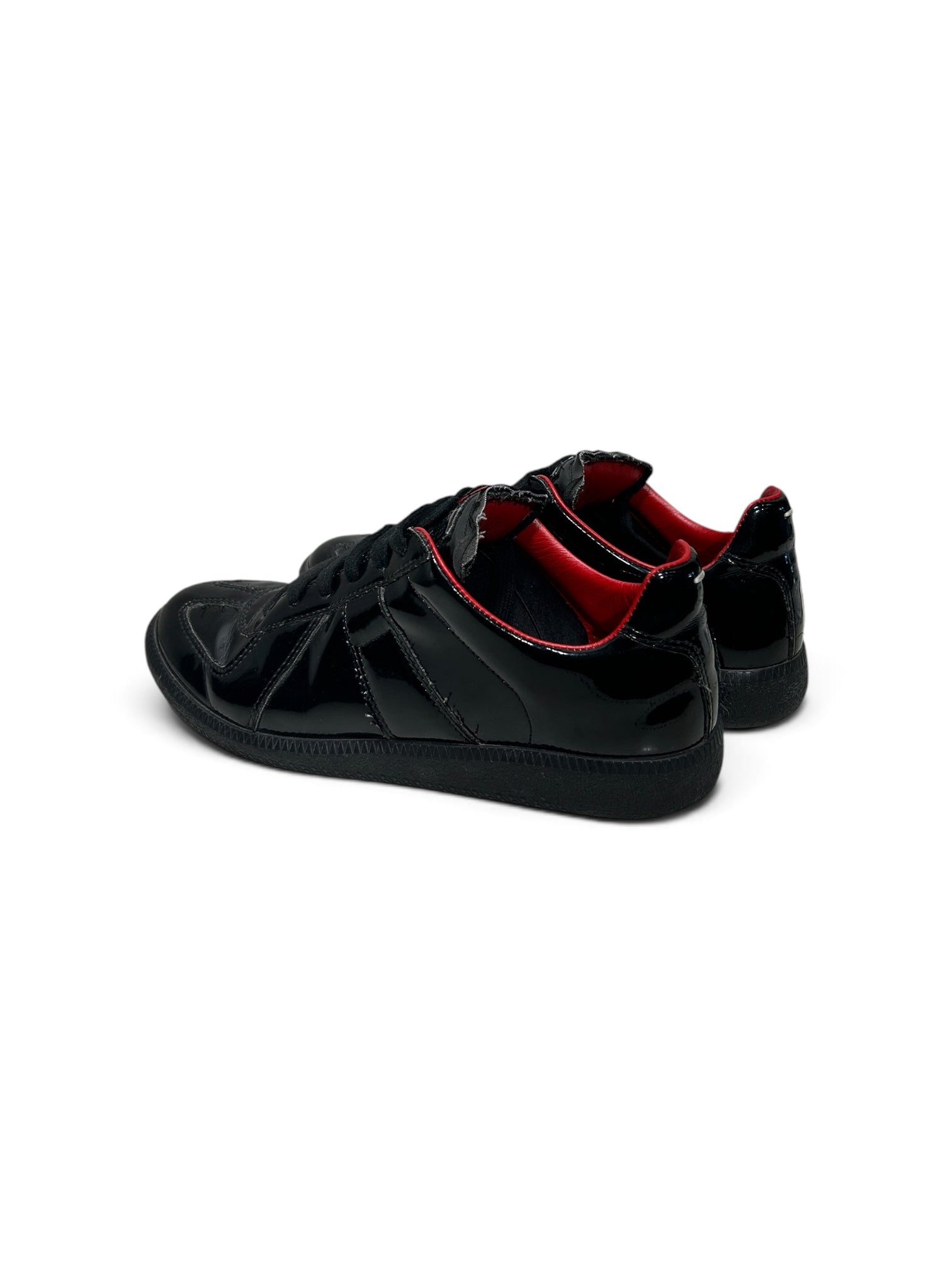 Maison Margiela/Low-Sneakers/EU 40/Leather/BLK/patent leather replica view 2