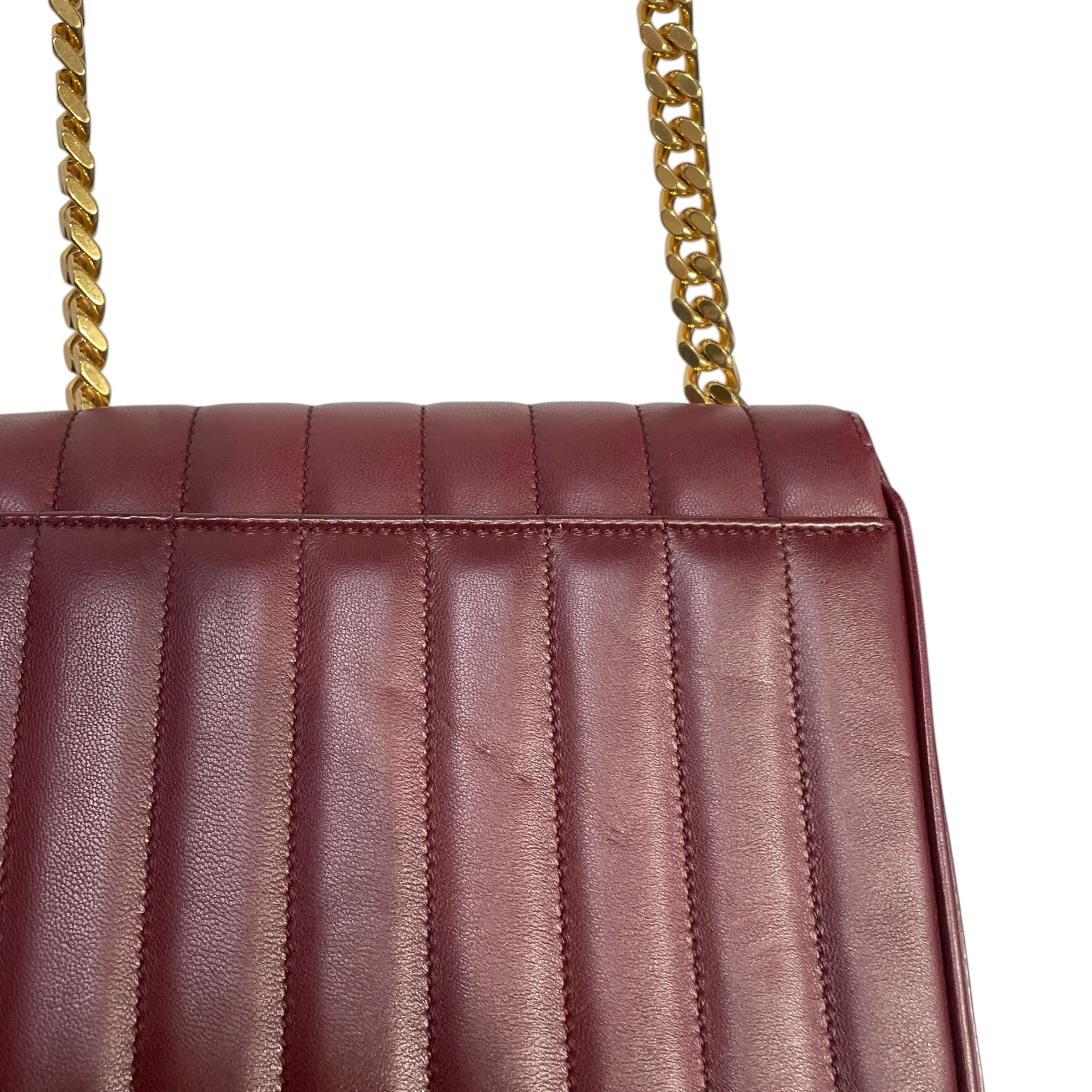 SAINT LAURENT/Cross Body Bag/Lambskin/BRD/VICKY QUILTED CHAIN CROSSBODY view 5