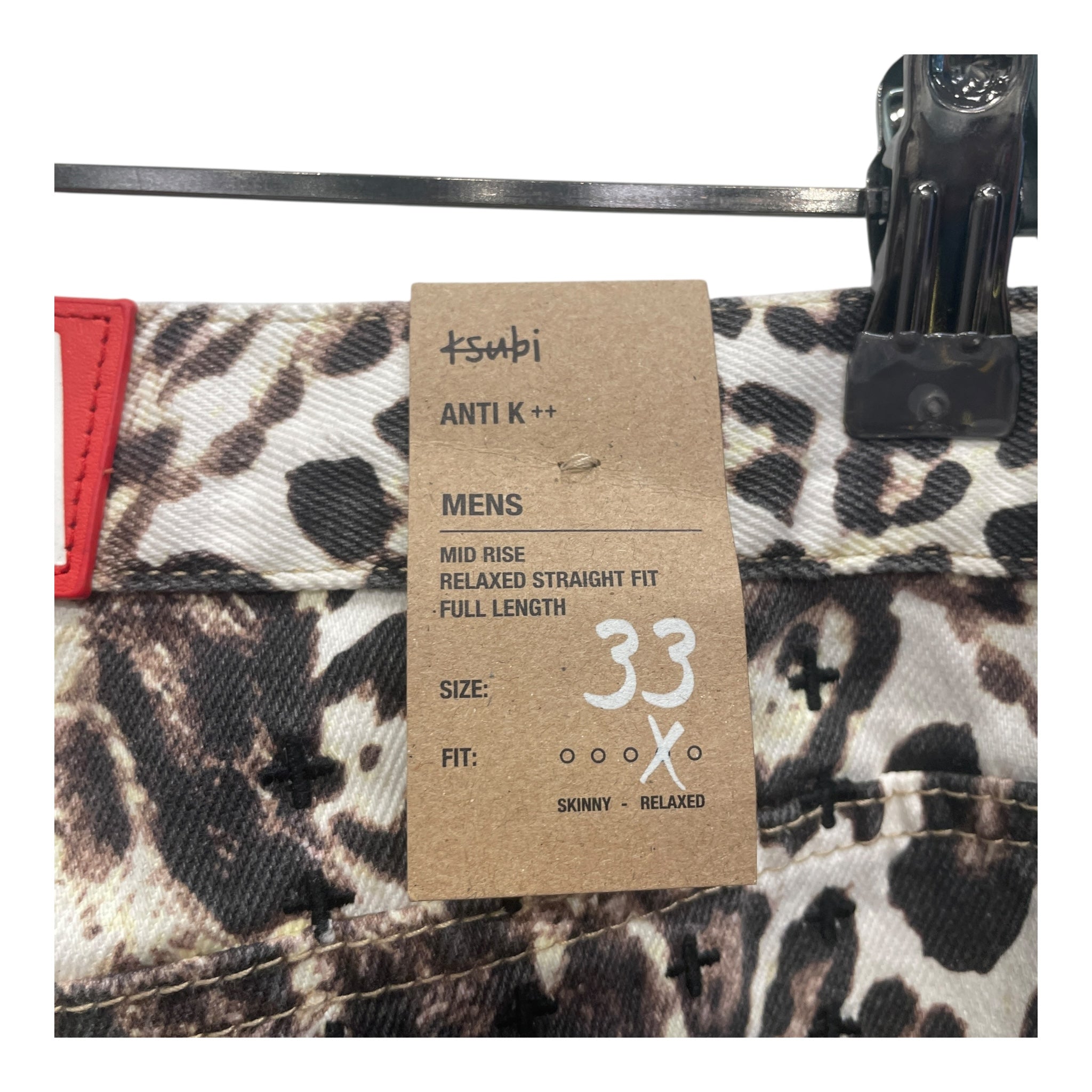 MOWALOLA/ksubi/Pants/33/Cotton/CRM/Animal Pattern/ANTI K/ CHEETAH PRINT/2025 view 5