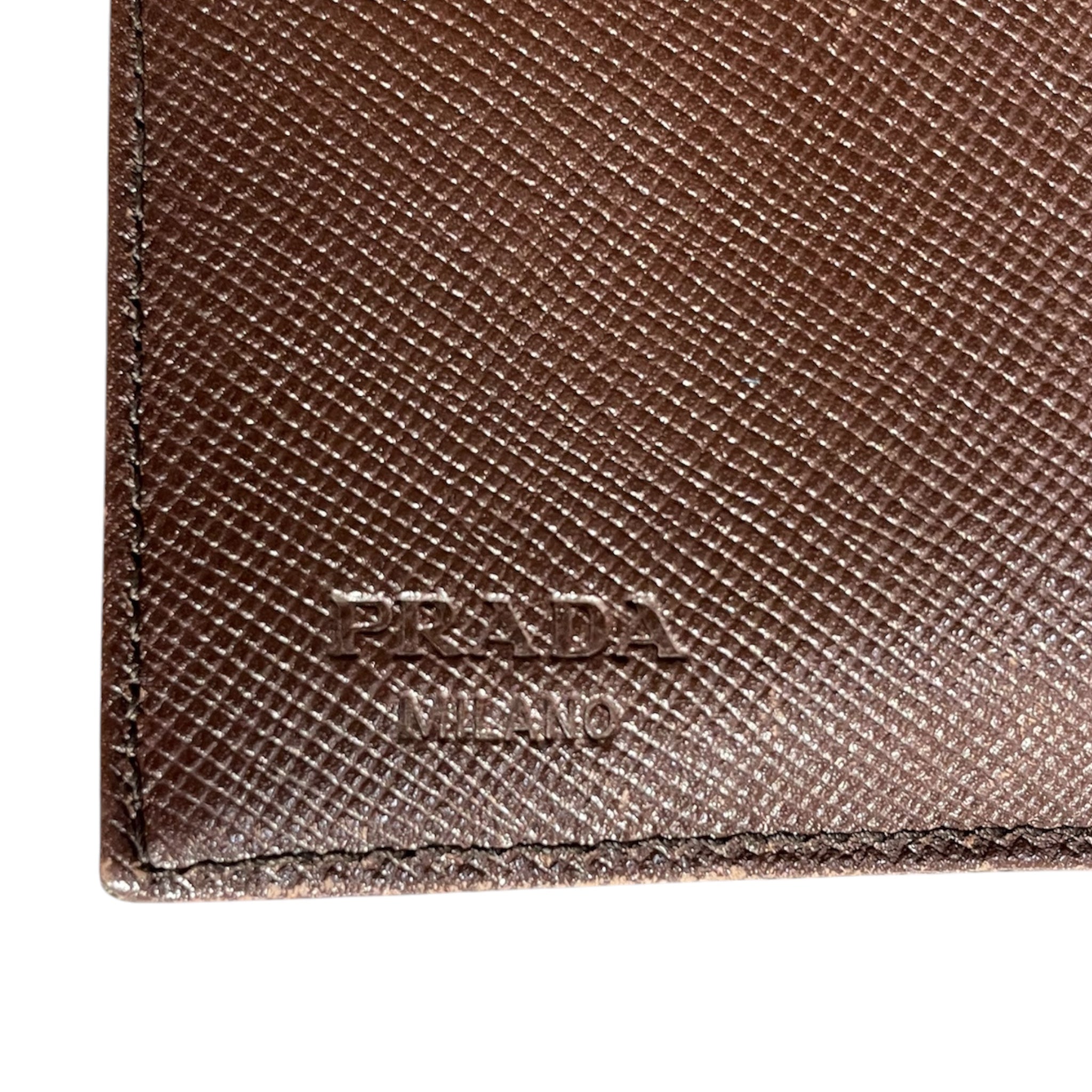 PRADA/Bifold Wallet/Cotton/GRN/olive tri view 3