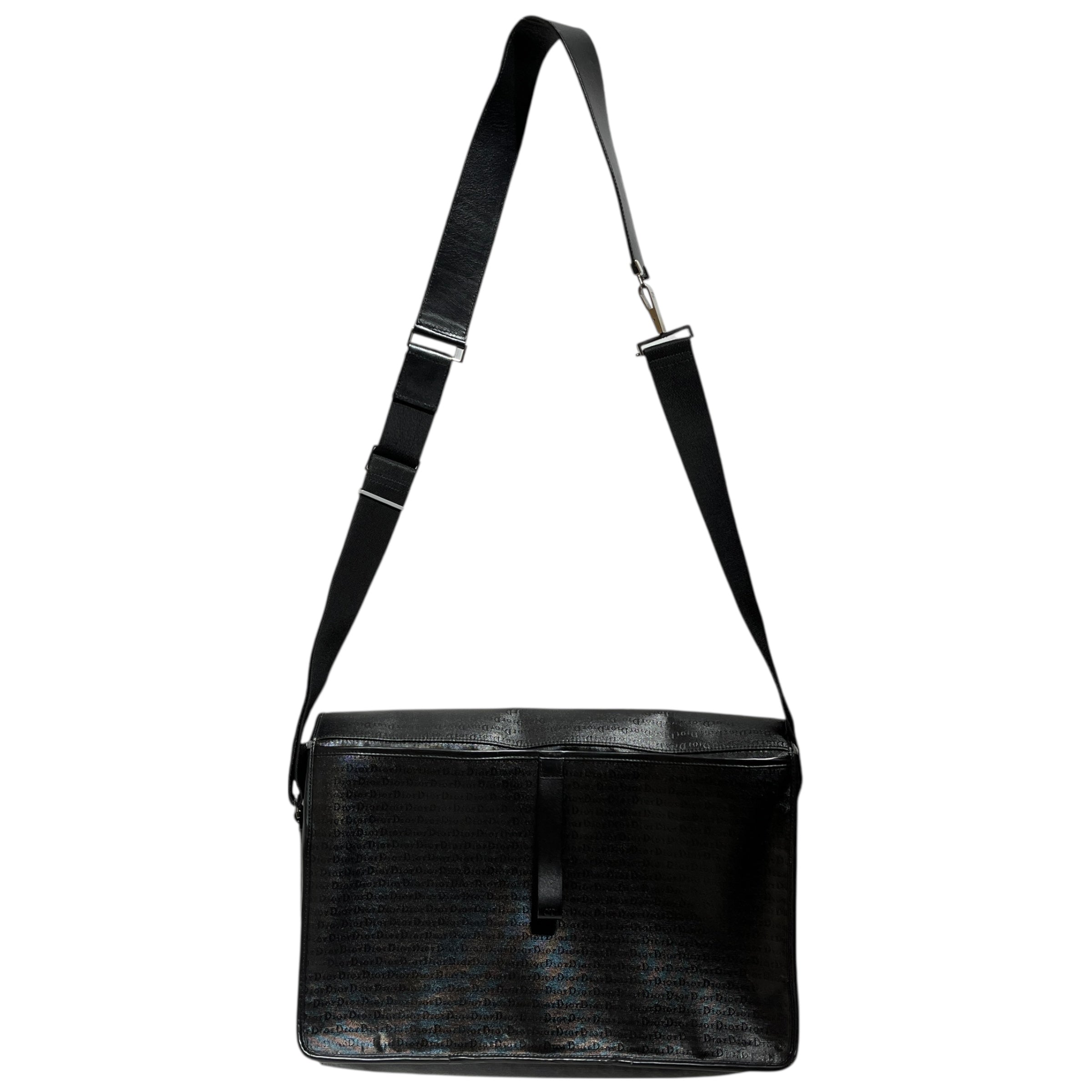 Christian Dior/Cross Body Bag/All Over Print/Leather/BLK/ view 2