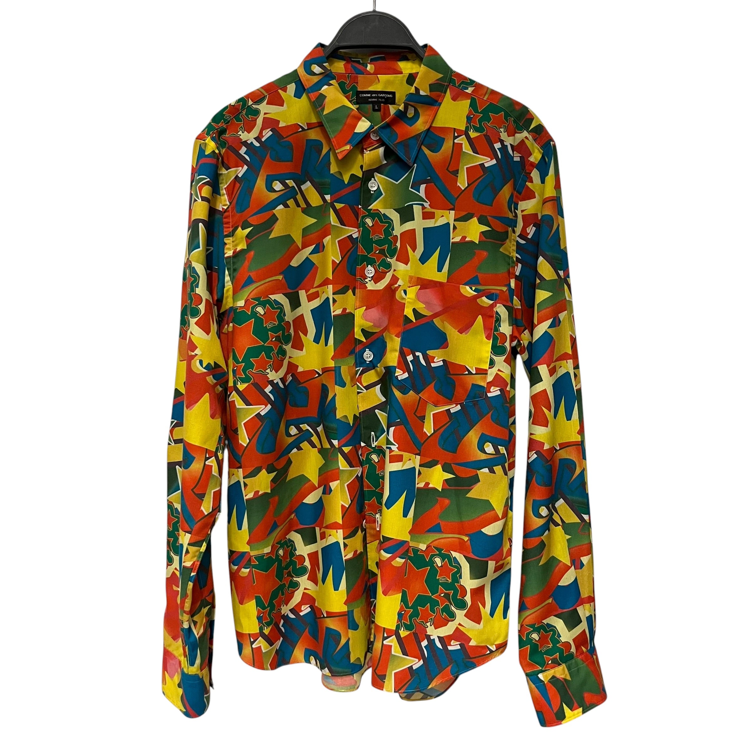COMME des GARCONS HOMME PLUS/Shirt/L/Cotton/YEL/psychadelic shirt view 1