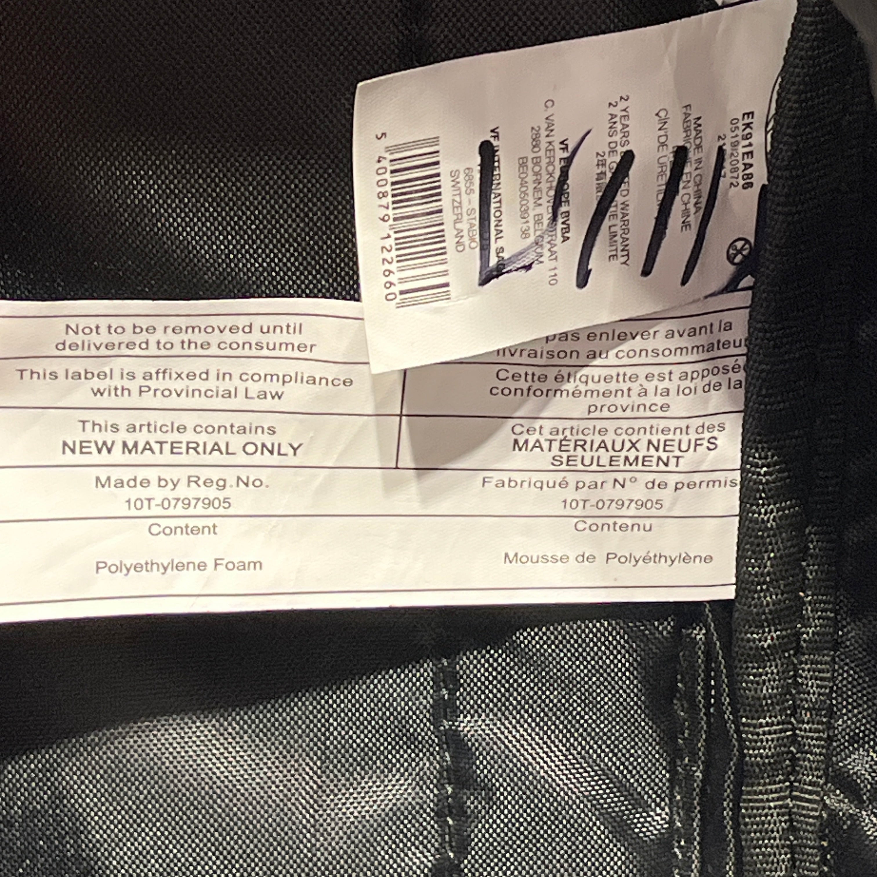 RAF SIMONS/EASTPAK/Backpack/Cotton/BLK/rings view 5
