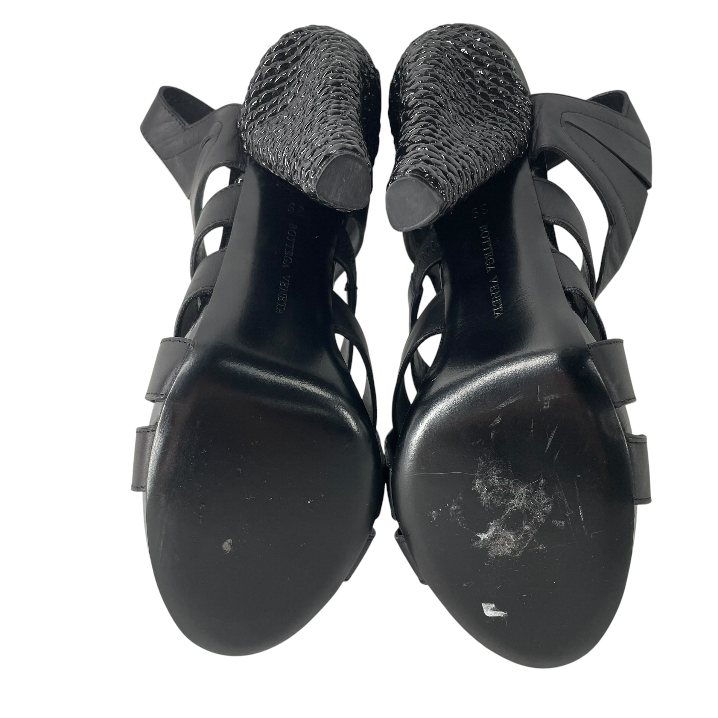 BOTTEGA VENETA/Heels/EU 39/Leather/BLK/BNWT BELT HEEL view 4