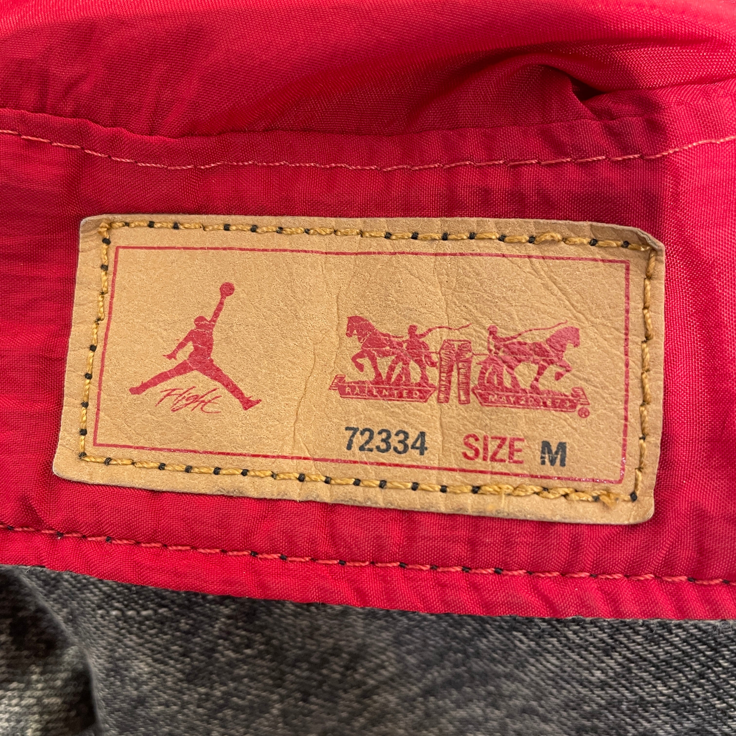 JORDAN BRAND/Levi's/Denim Jkt/M/Cotton/BLK/ view 3