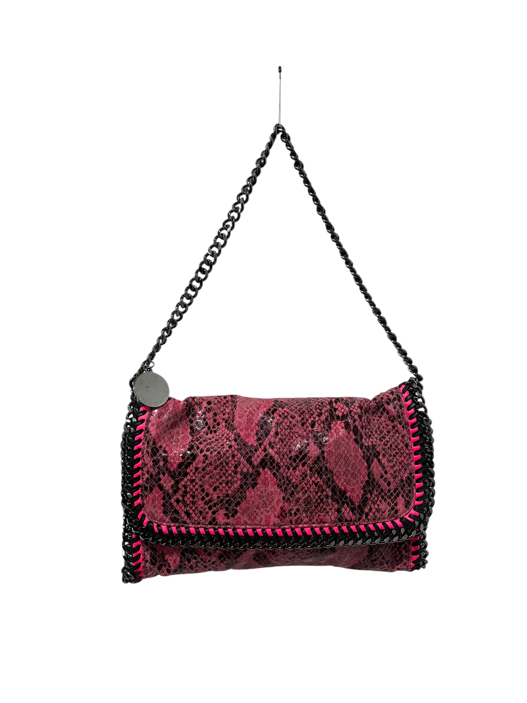 STELLAMcCARTNEY/Hand Bag/Animal Pattern/Leather/PNK/falabella hot pink snakeprint view 1